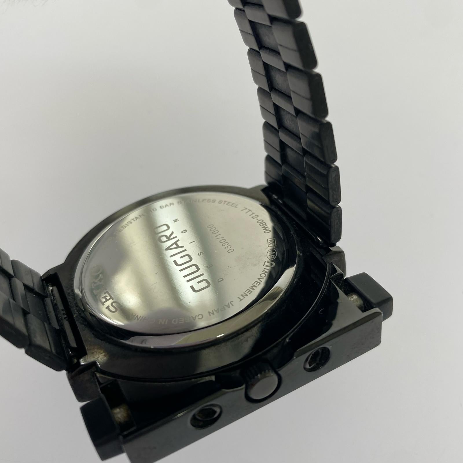 腕時計 giugiaro white mountaineering クロノグラフ ブラック