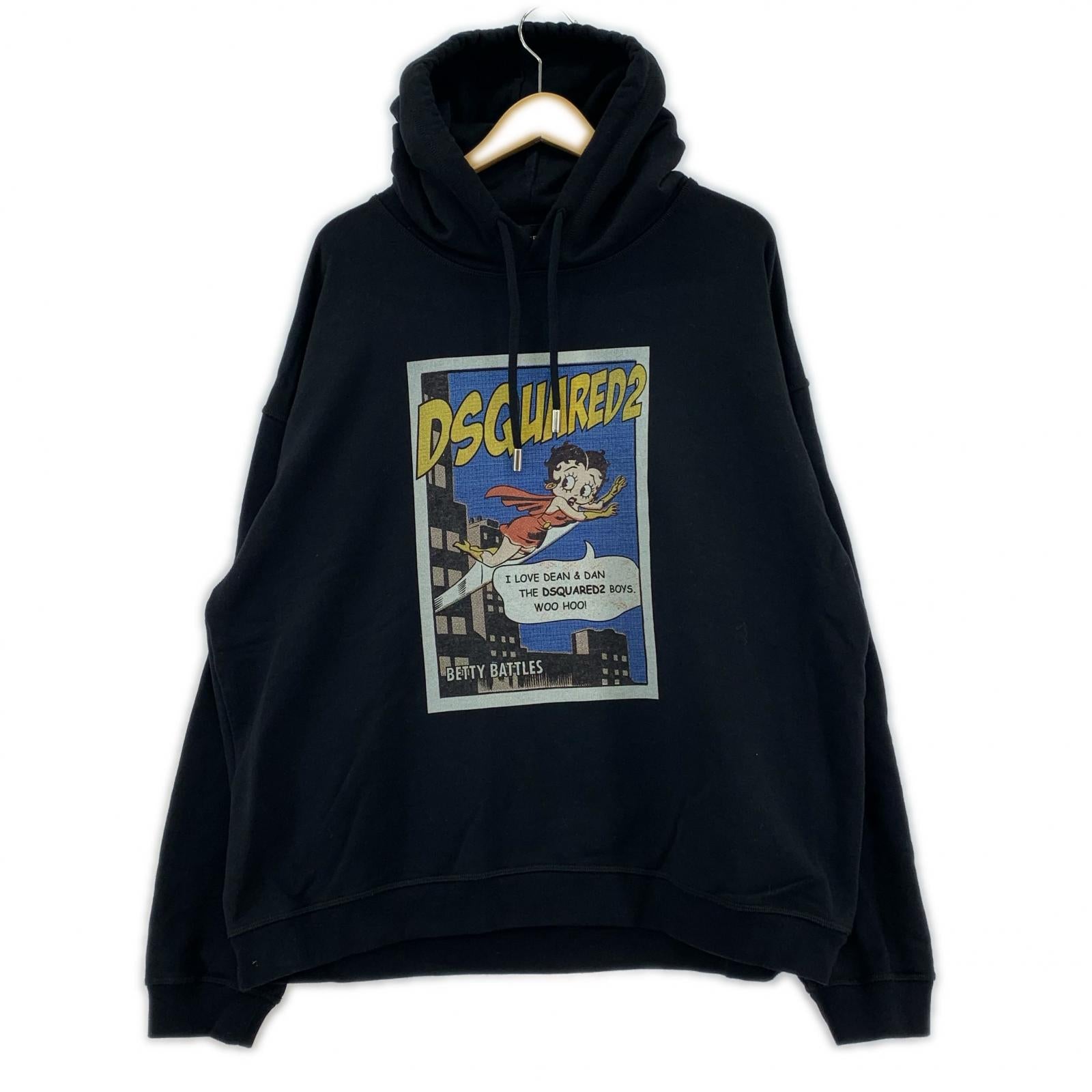 パーカー BETTY BOOP REGULAR FIT HOODIE SWEATSHIRT ブラック