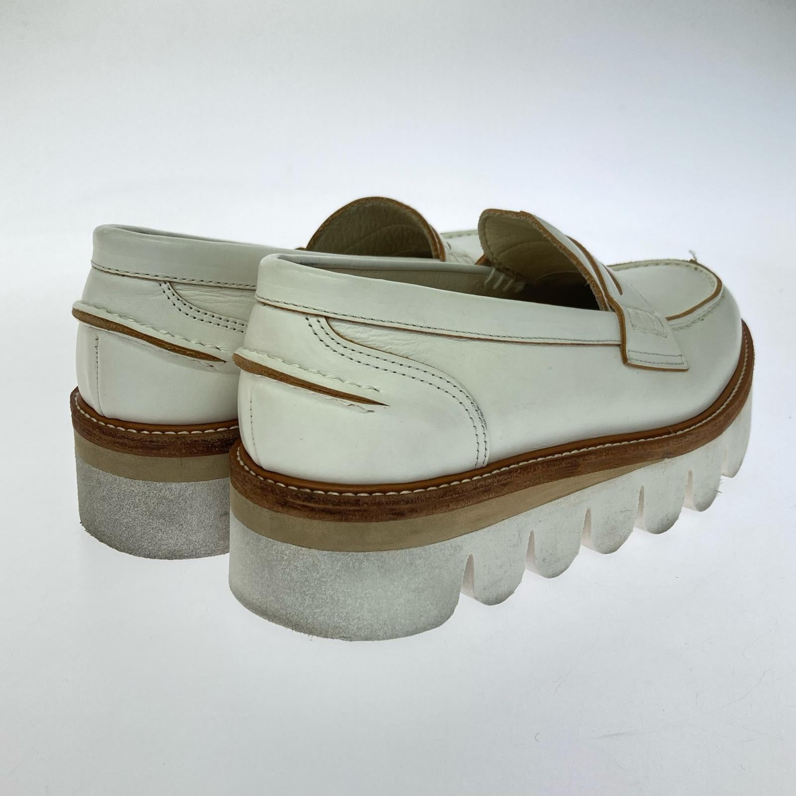 シューズ 23AW custom slouchy かまぼこソール カスタムローファー 白 ホワイト