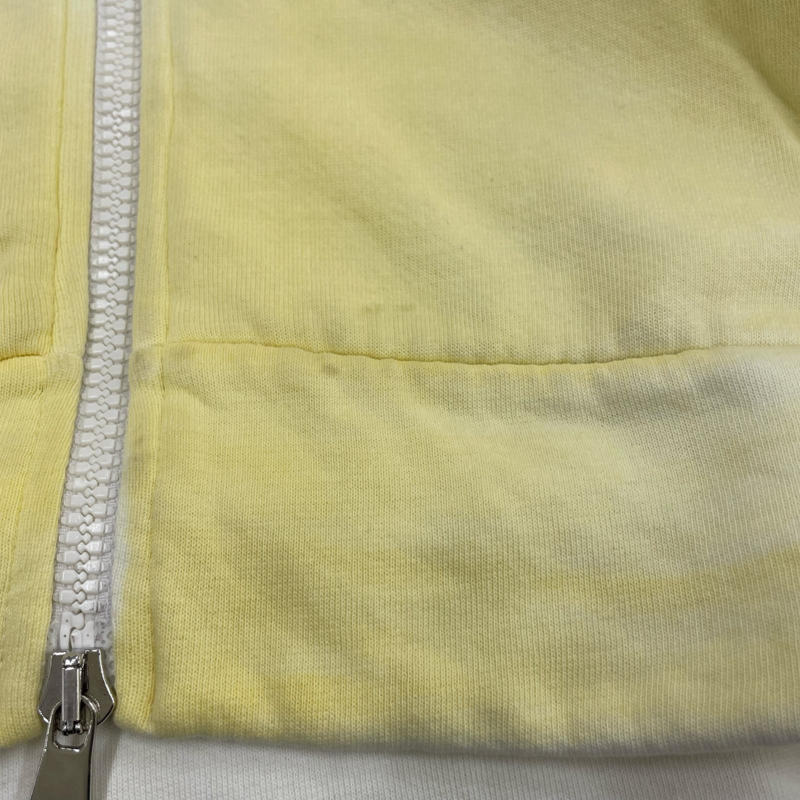 パーカー zip up hoodie イエロー