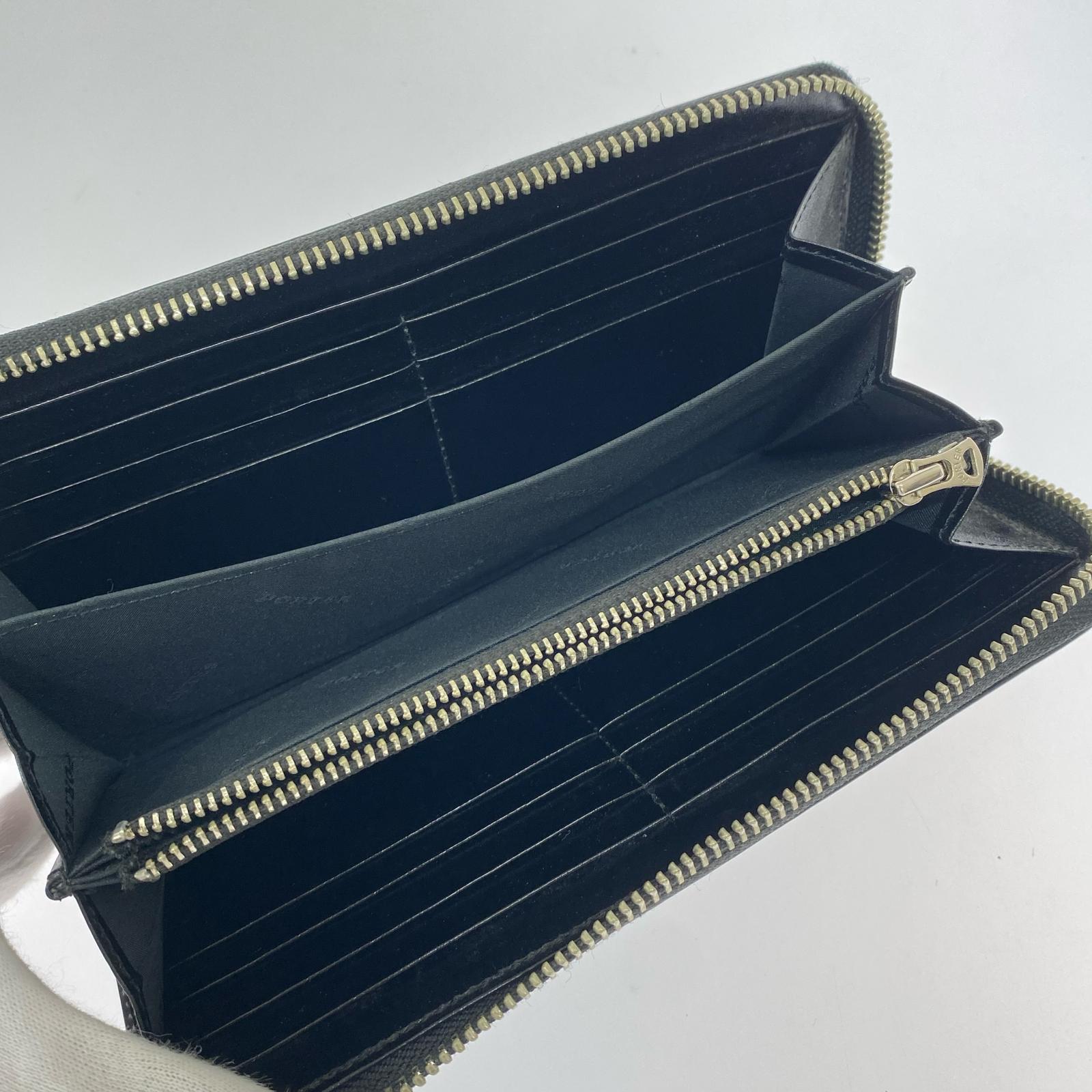 長財布 シーン レザーブラック ブラック