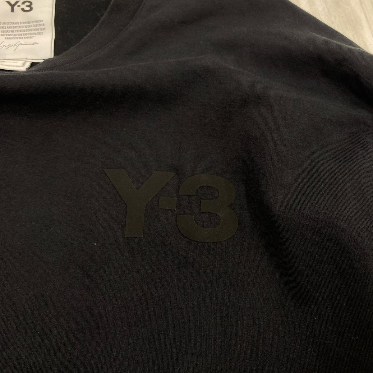 長袖Tシャツ Y-3 LSロゴカットソー 16C001 黒 (L) L ブラック