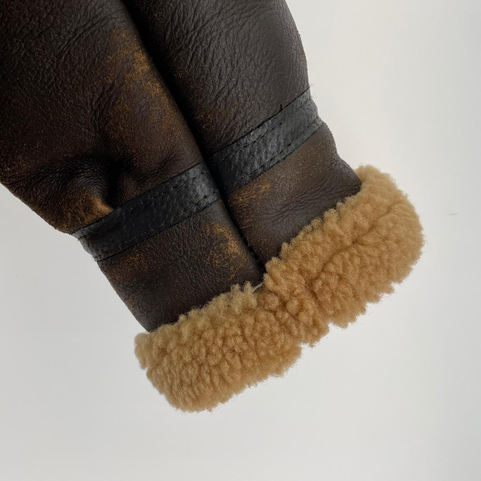 ジャケット U.S.SHEEP SKIN B-3 ブラウン M M ブラウン