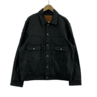 レザージャケット PREMIUM BLACK 2nd TRUCKER LEATHER JACKET L ブラック