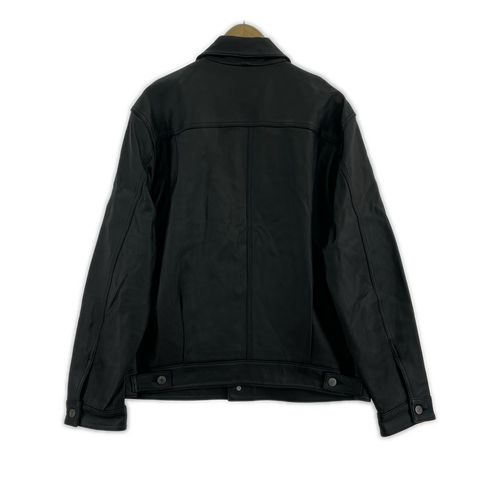 レザージャケット PREMIUM BLACK 2nd TRUCKER LEATHER JACKET L ブラック