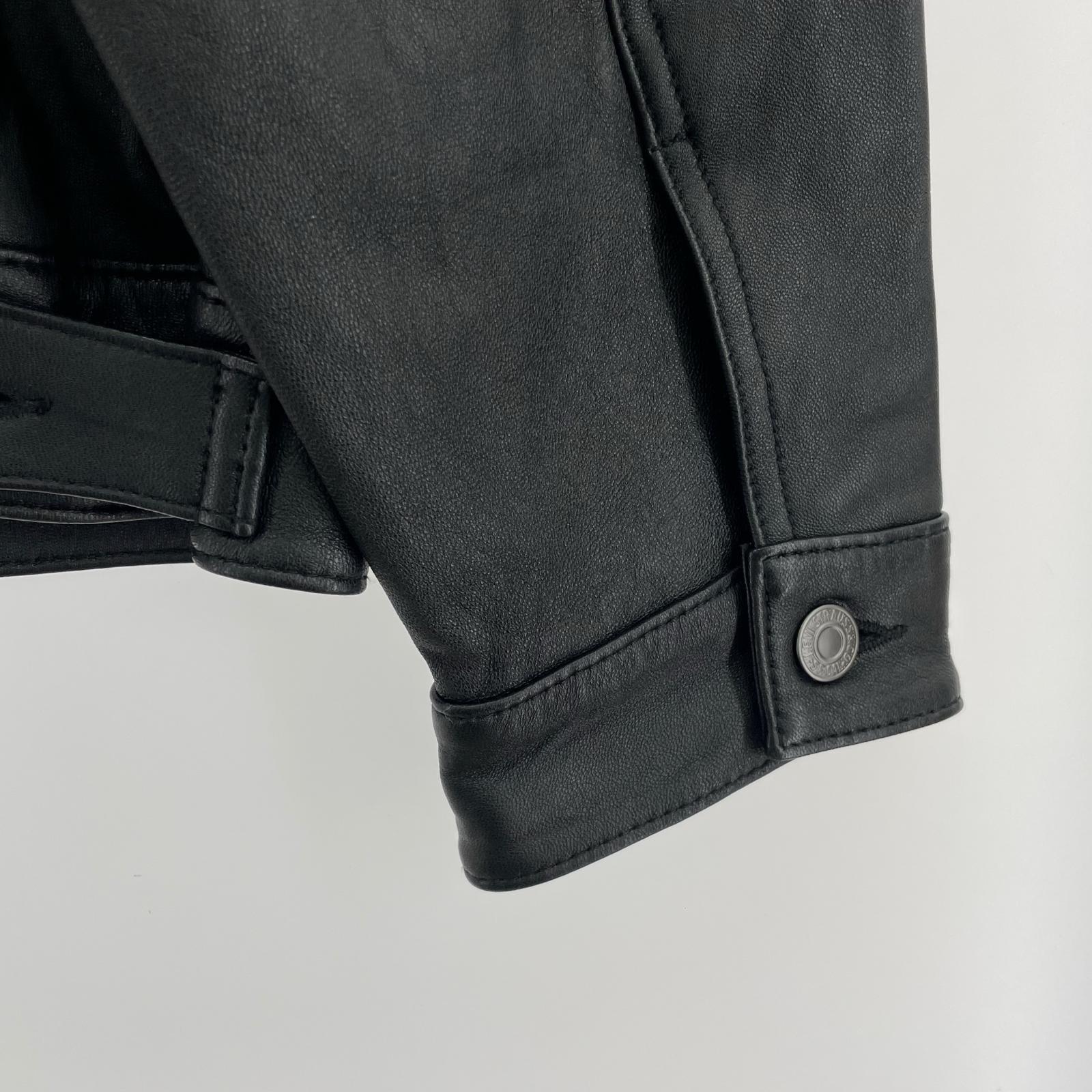 レザージャケット PREMIUM BLACK 2nd TRUCKER LEATHER JACKET L ブラック