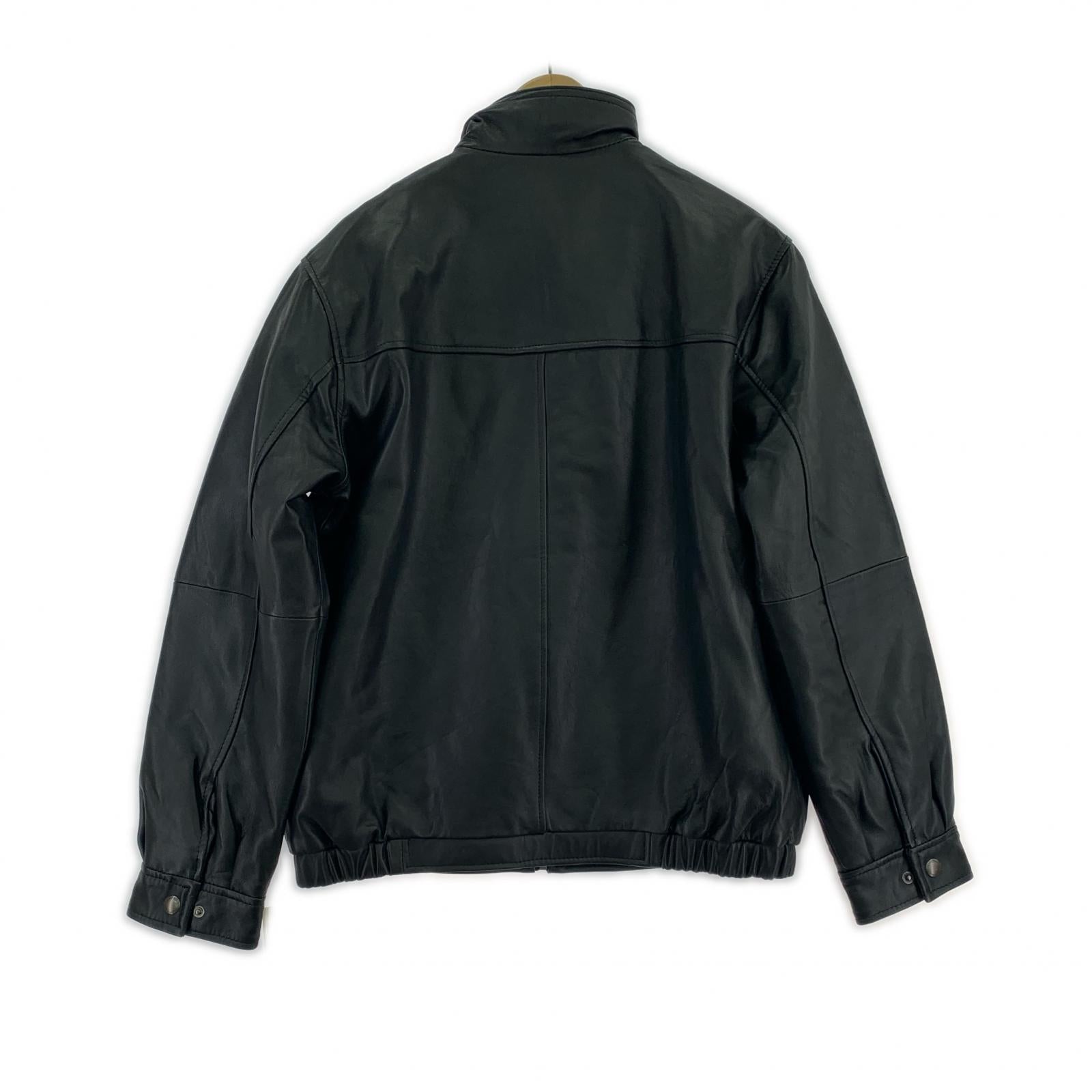レザージャケット PERRY ELLIS LEATHER JACKET M ブラック