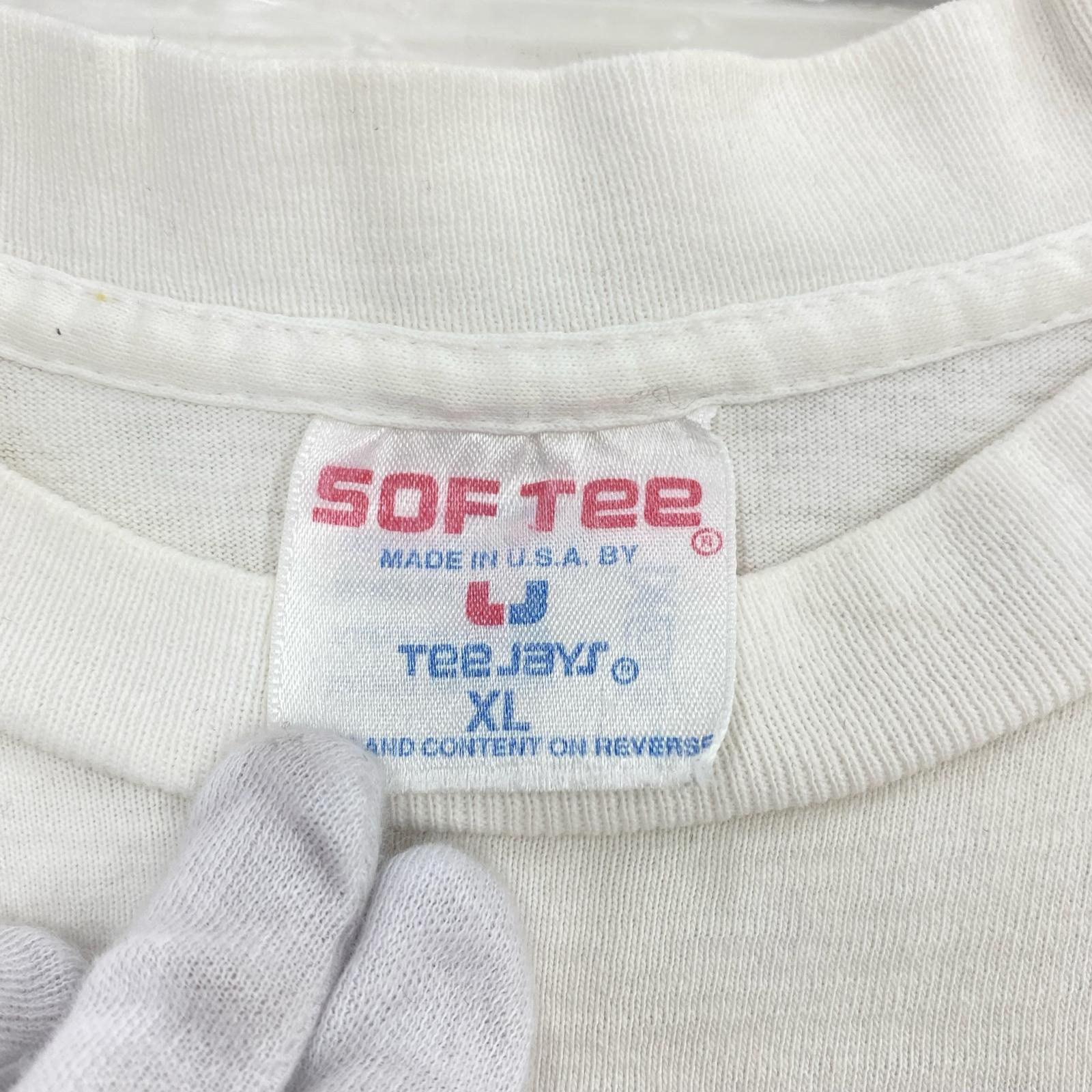 半袖Tシャツ 90s SOF TEE DOG 犬 48手 プリントTee XL ホワイト ホワイト