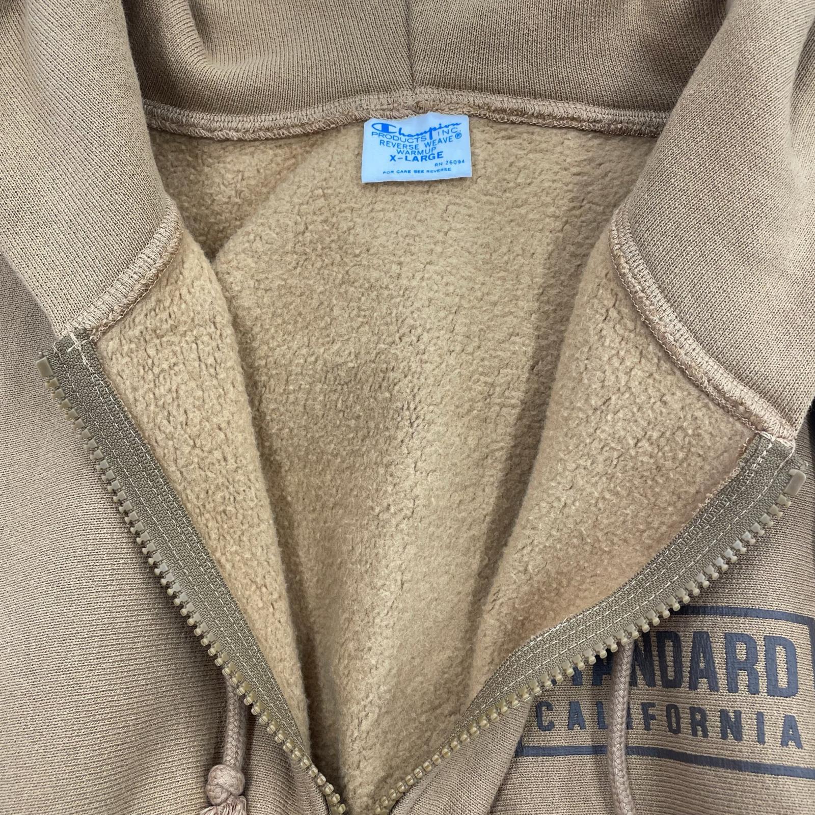パーカー × 24AW Champion ZIP HOOD SWEAT 茶 (XL) ブラウン