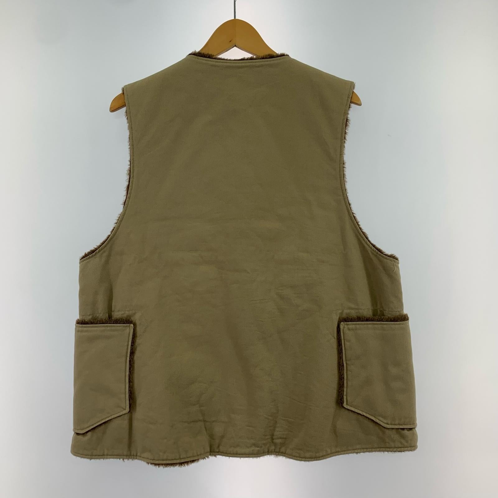 長袖シャツ Over Vest リバーシブル ボア/コットン (M) ベージュ M