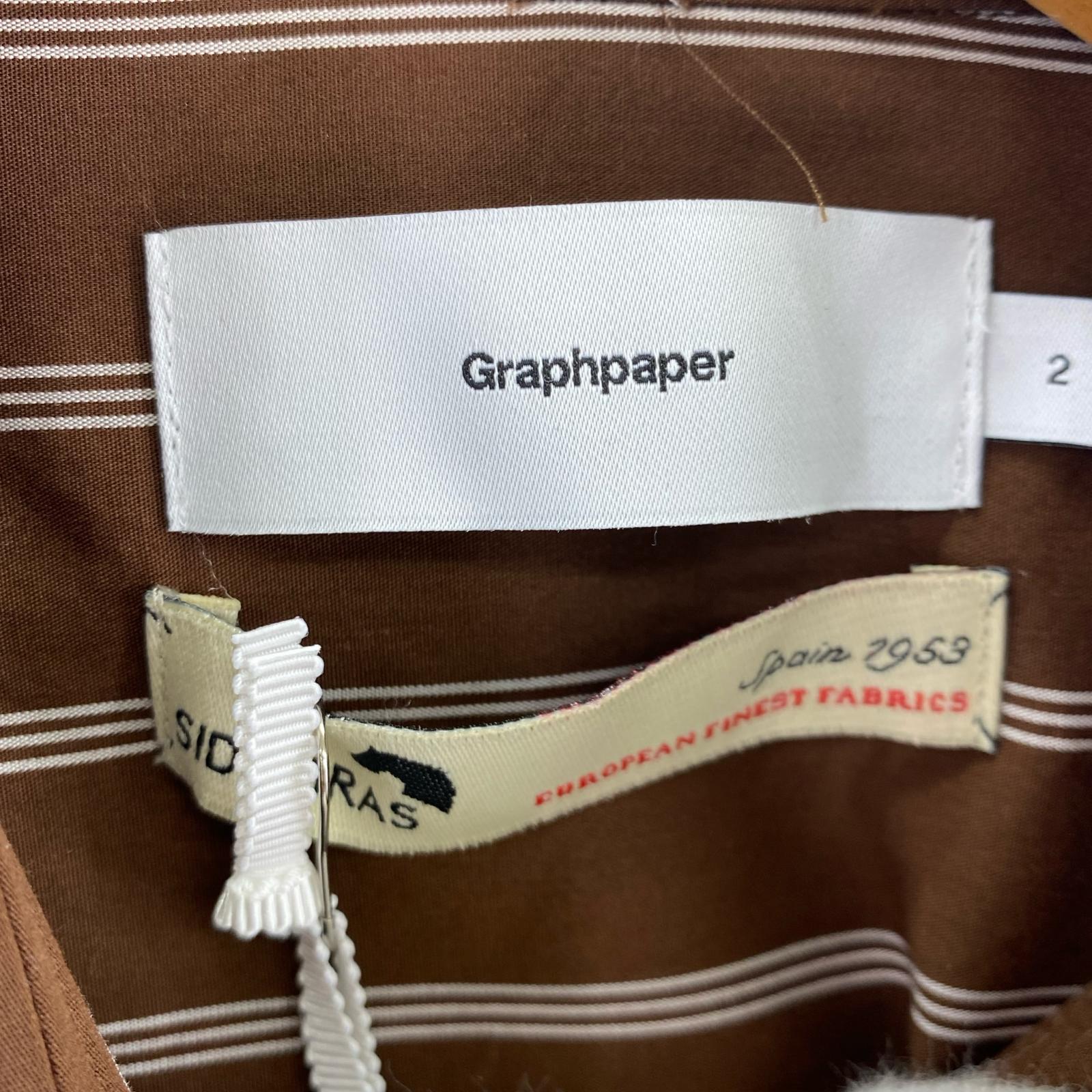 長袖シャツ SIDOGRAS Stripe Oversized R/C Sht BWN 2 2 ブラウン