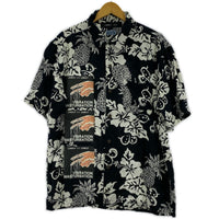 半袖シャツ LIVING ISLAND アロハシャツ (LL) ブラック