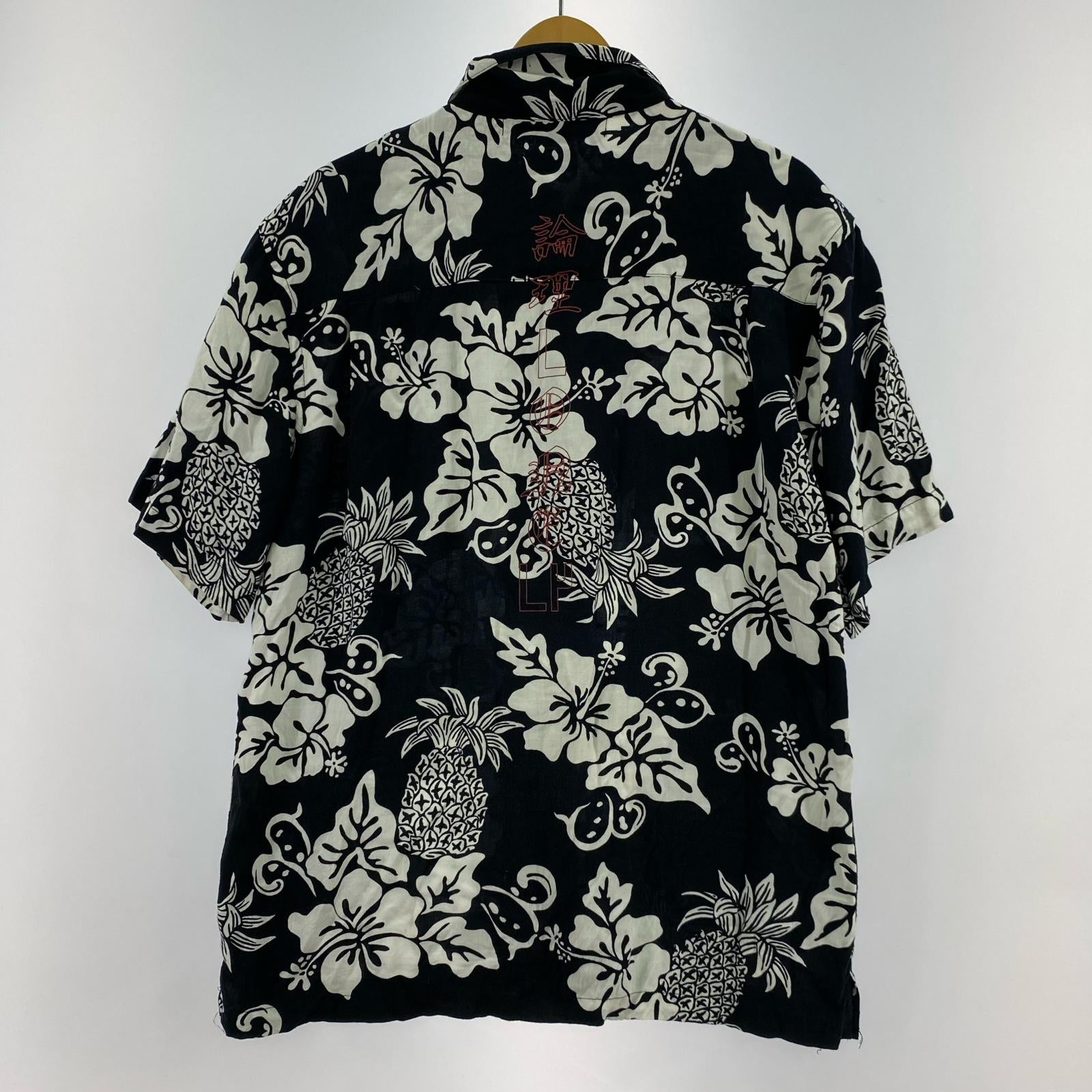 半袖シャツ LIVING ISLAND アロハシャツ (LL) ブラック