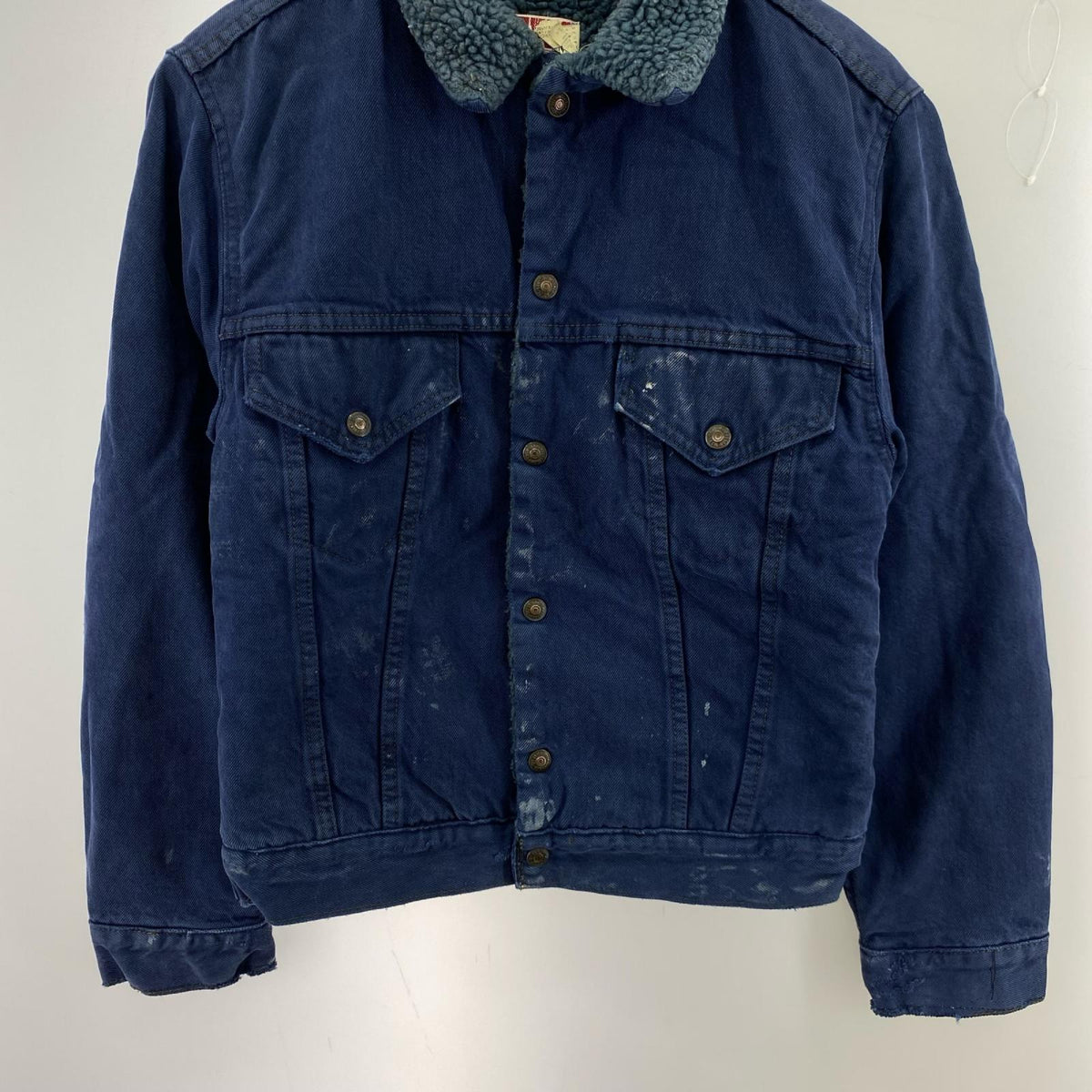 デニムジャケット 80s ボア デニム 青 (L) L ブルー