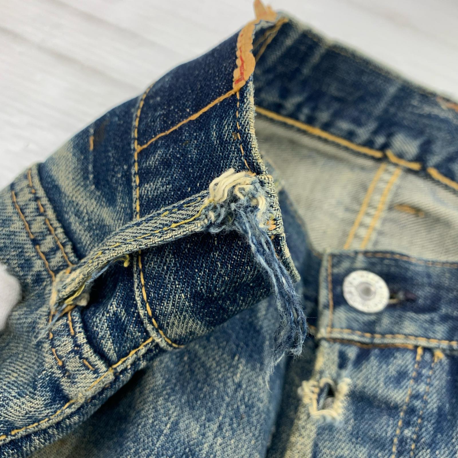 デニムパンツ 50s~60s 501XX ギャラ入り オフセット ブルー