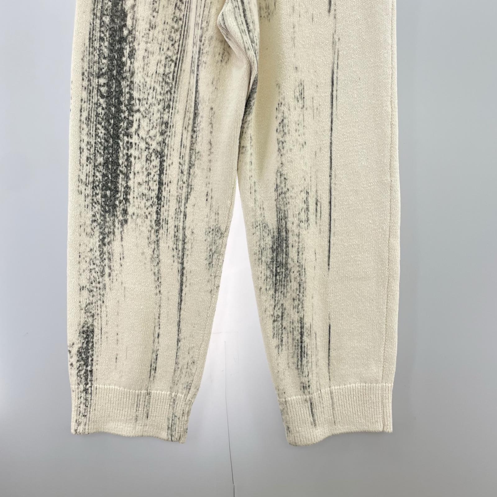 パンツ YOKE 22SS PRINTED COTTON KNITLOUNGEPANTS YK22SS0349S 白(2) ホワイト