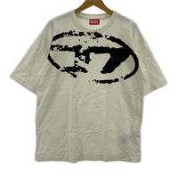 半袖Tシャツ フロッキープリント S/Sカットソー 白 T-BOXT-N14 S ホワイト