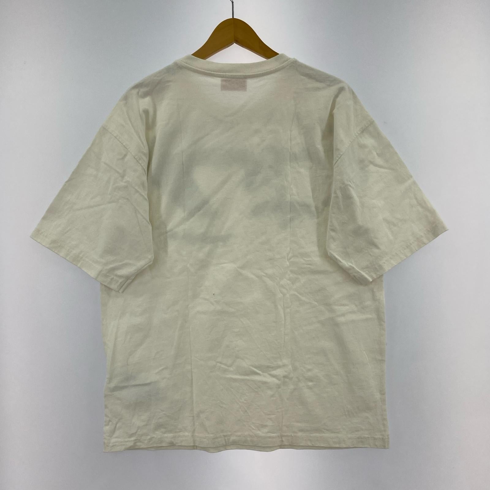 半袖Tシャツ フロッキープリント S/Sカットソー 白 T-BOXT-N14 S ホワイト