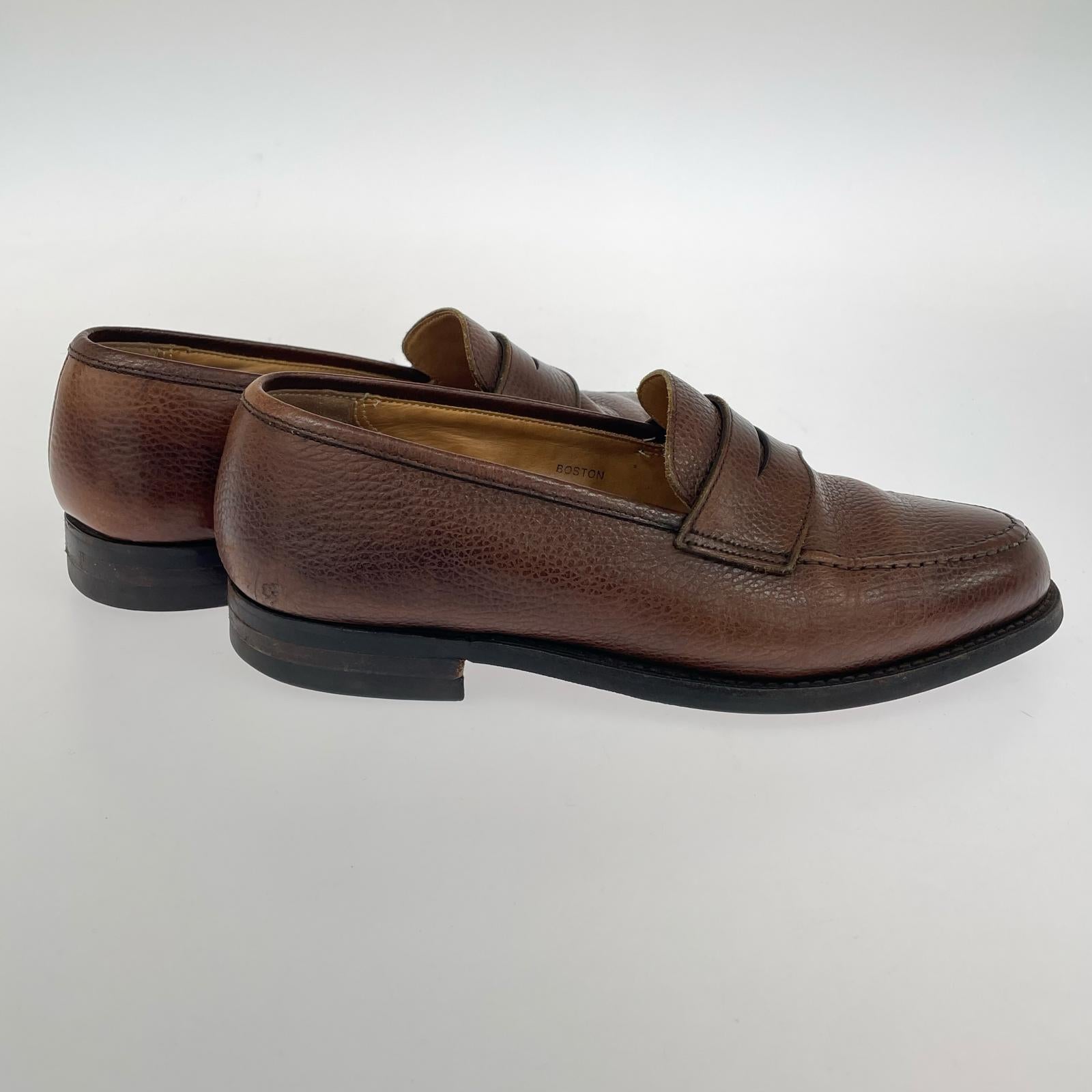 シューズ BOSTON レザーローファー 茶 6 1/2 ブラウン