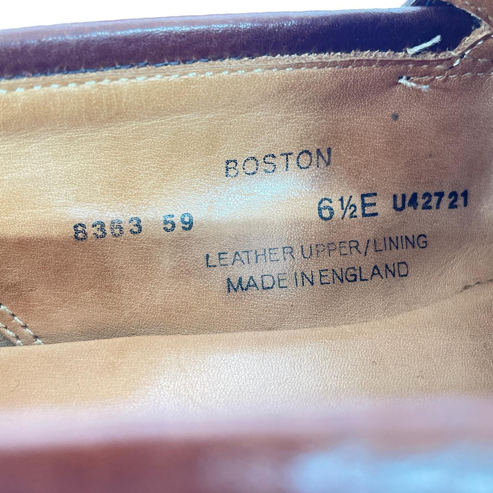 シューズ BOSTON レザーローファー 茶 6 1/2 ブラウン
