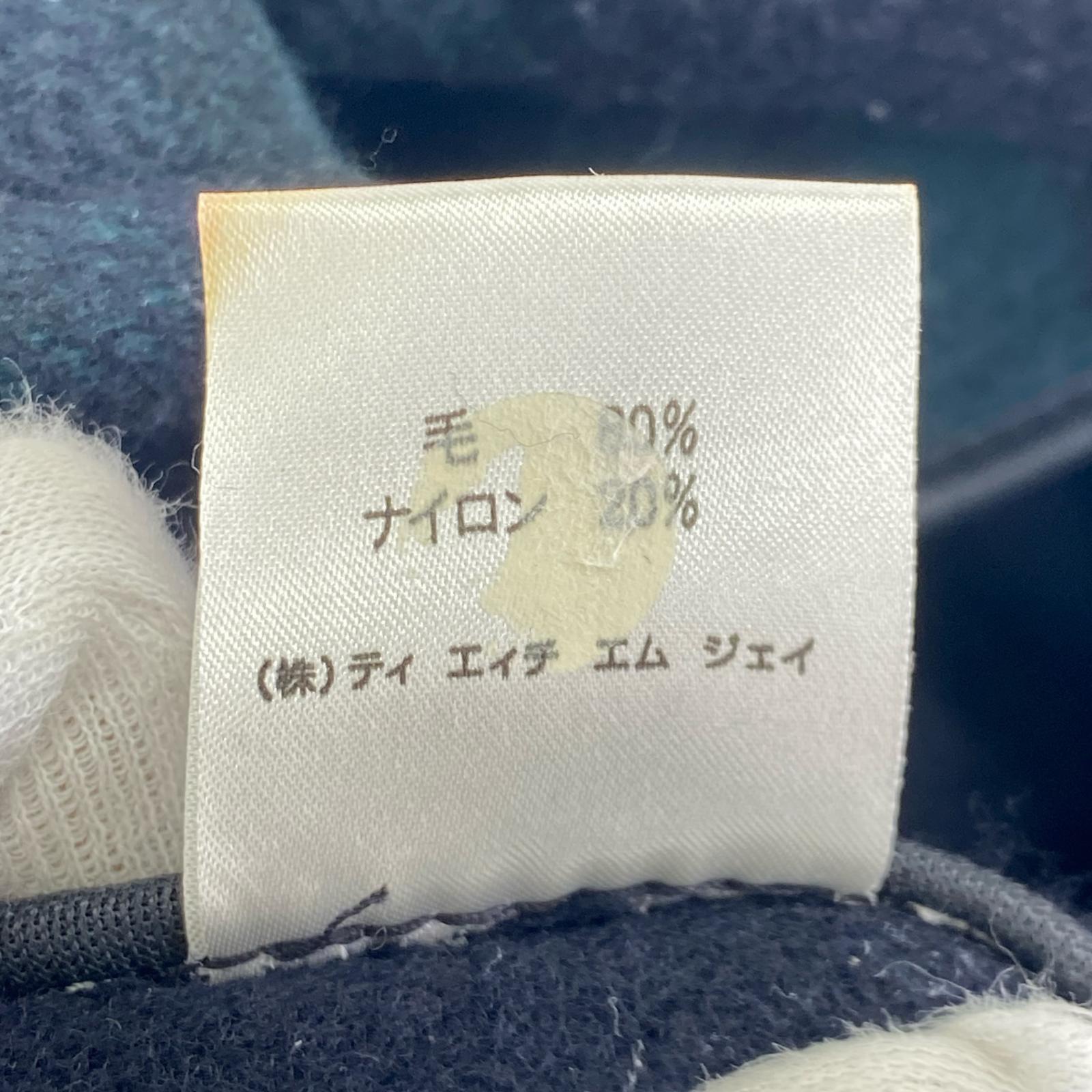 その他アウター イングランド製 ウールチェックコート M グリーン