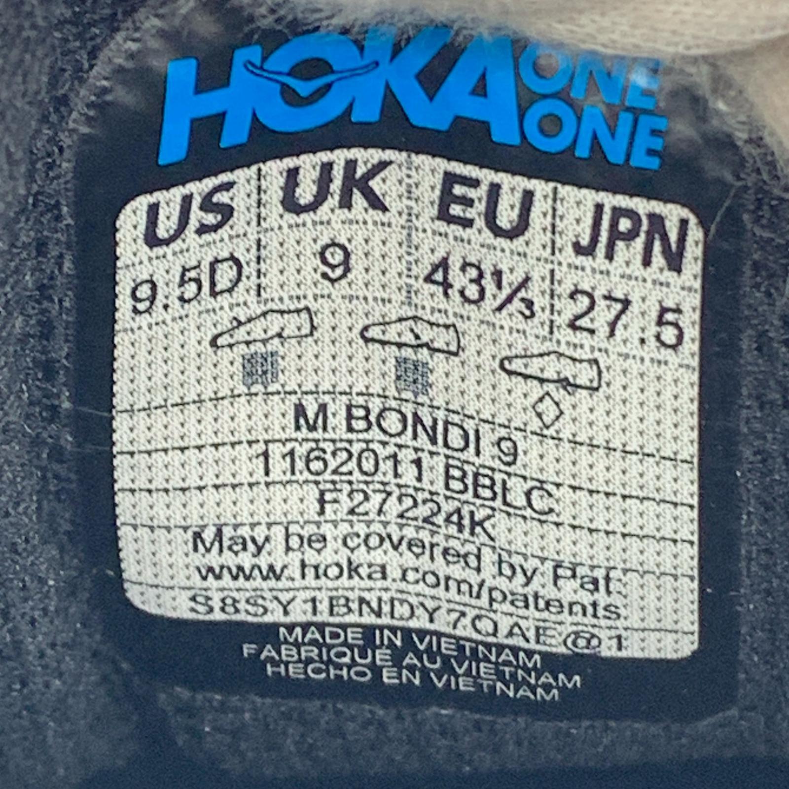 スニーカー HOKA ONE ONE M BONDAI 9 1162011 黒 (27.5) 27.5cm (US9 1/2 UK9 EU45) ブラック