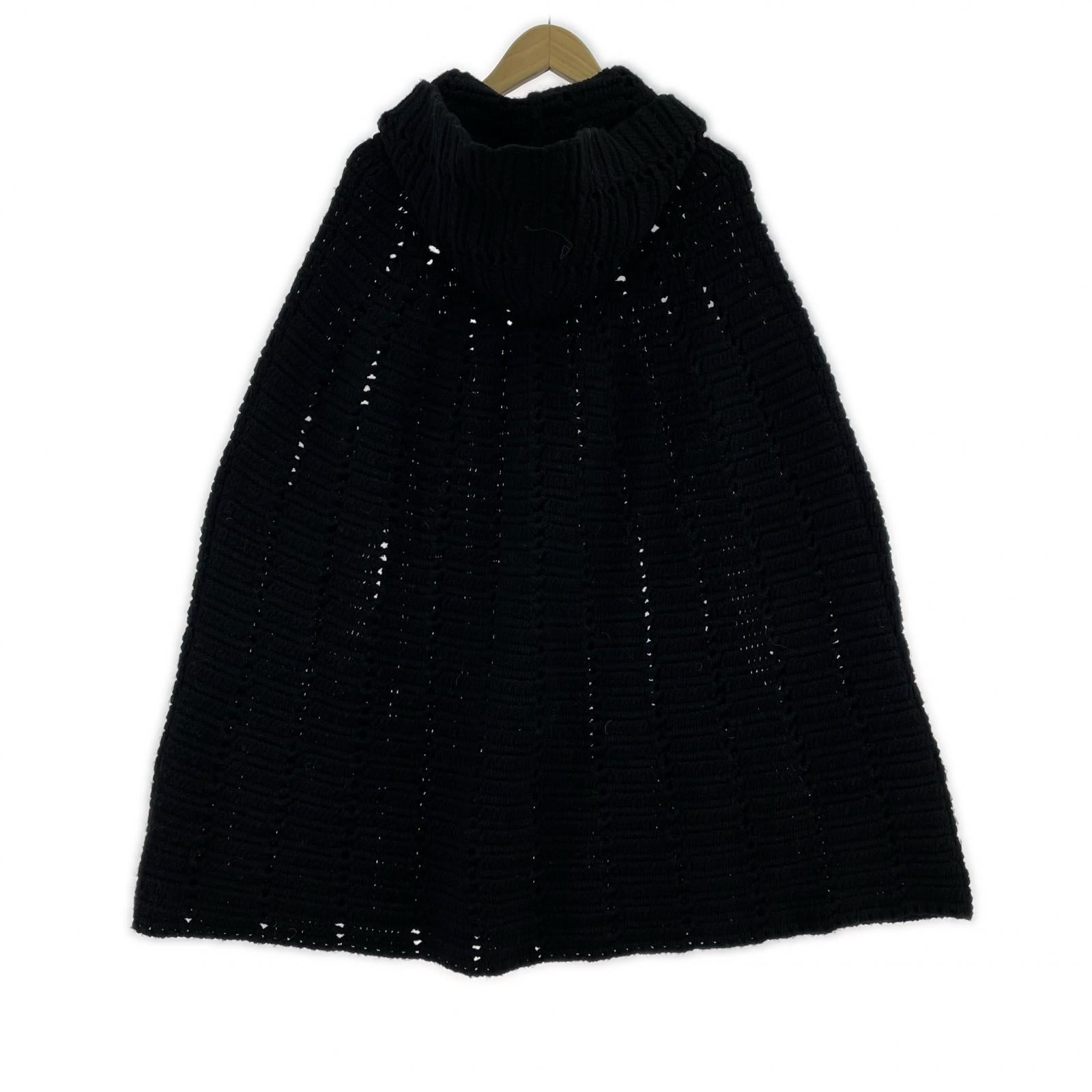 SAINT LAURENT PARIS エディ期 ケープウール ニットポンチョ