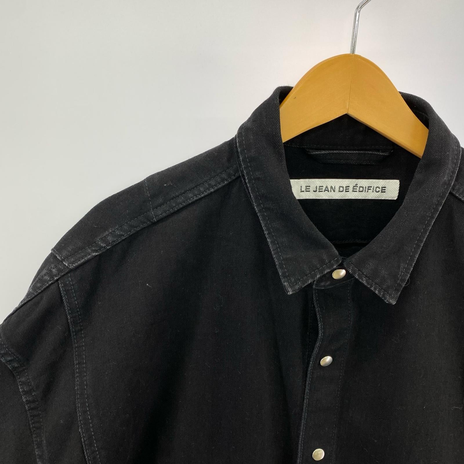 ジャケット LE JEAN DE EDIFICE デニムジャケット 黒 (L) L ブラック