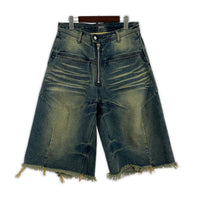 ショートパンツ FILTH FRONT ZIP BAGGY DENIM SHORTS 1 ブルー