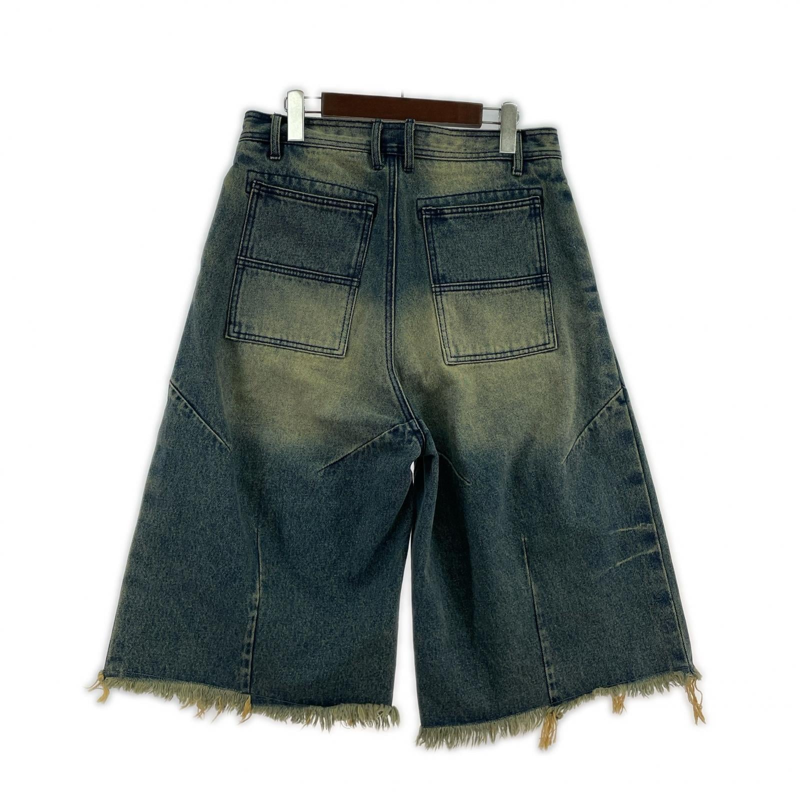 ショートパンツ FILTH FRONT ZIP BAGGY DENIM SHORTS 1 ブルー