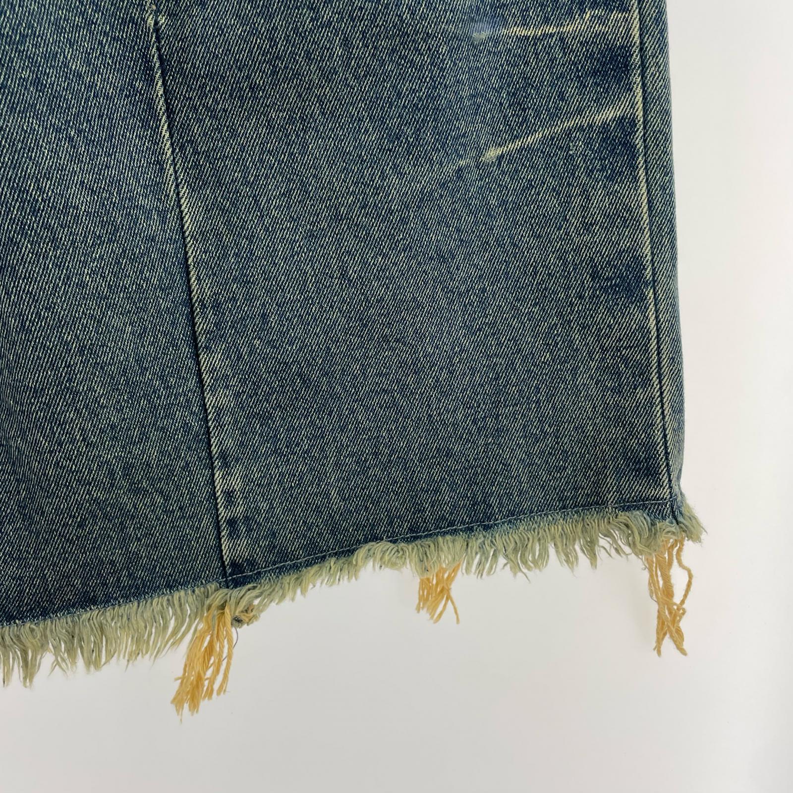 ショートパンツ FILTH FRONT ZIP BAGGY DENIM SHORTS 1 ブルー