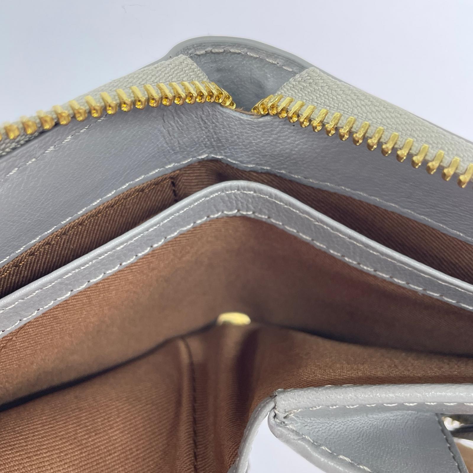 コンパクトウォレット mura ラウンドジップ GRY グレー