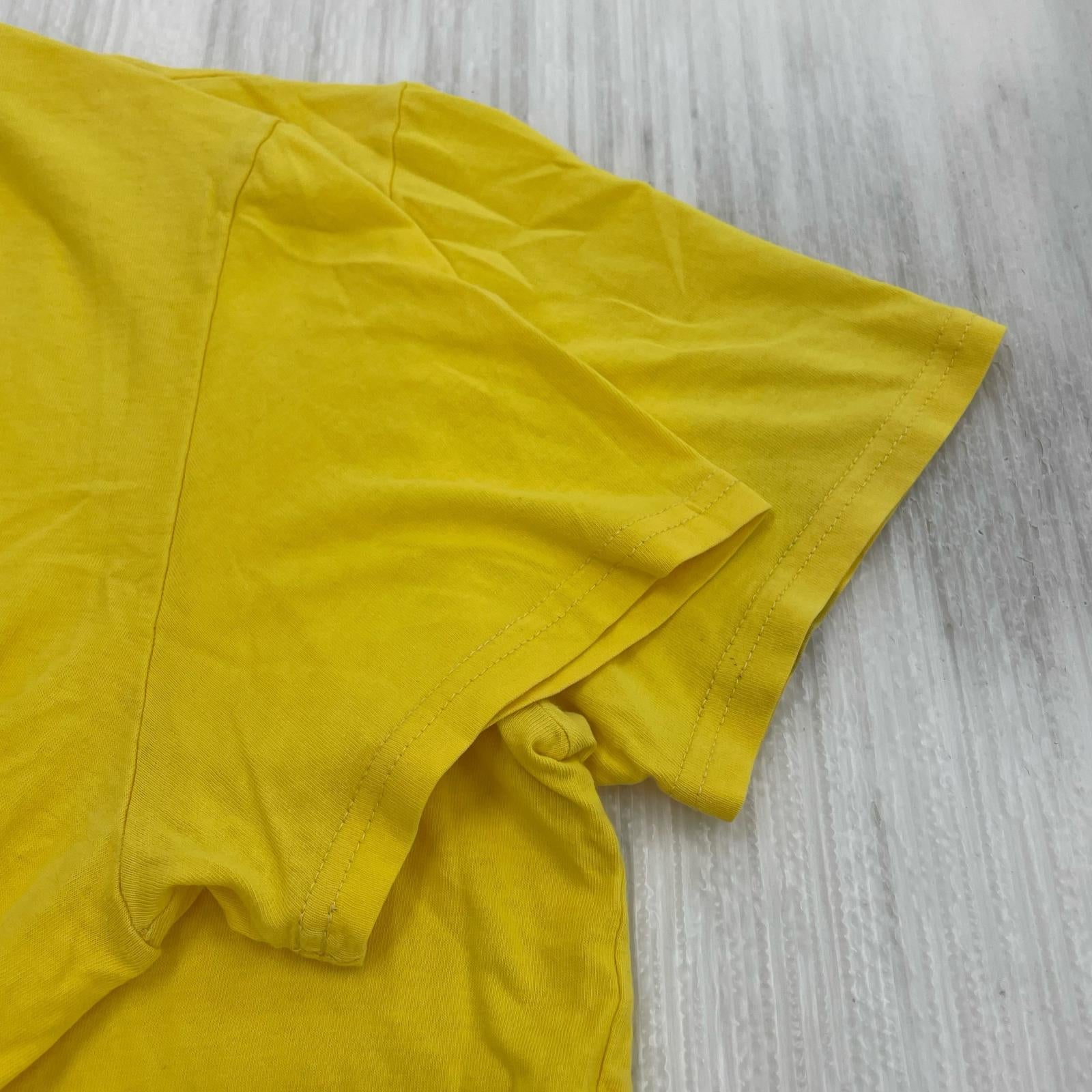 半袖Tシャツ john galiano ニュースペーパープリントS/Sカットソー 黄 イエロー