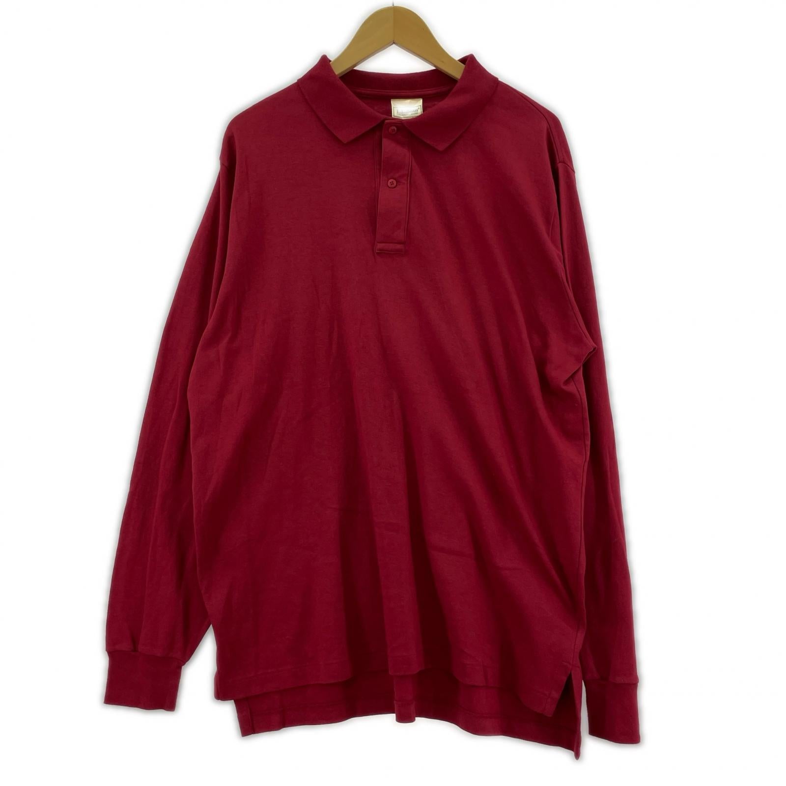 長袖Tシャツ L.L.Bean L/Sコットンポロ 赤 レッド