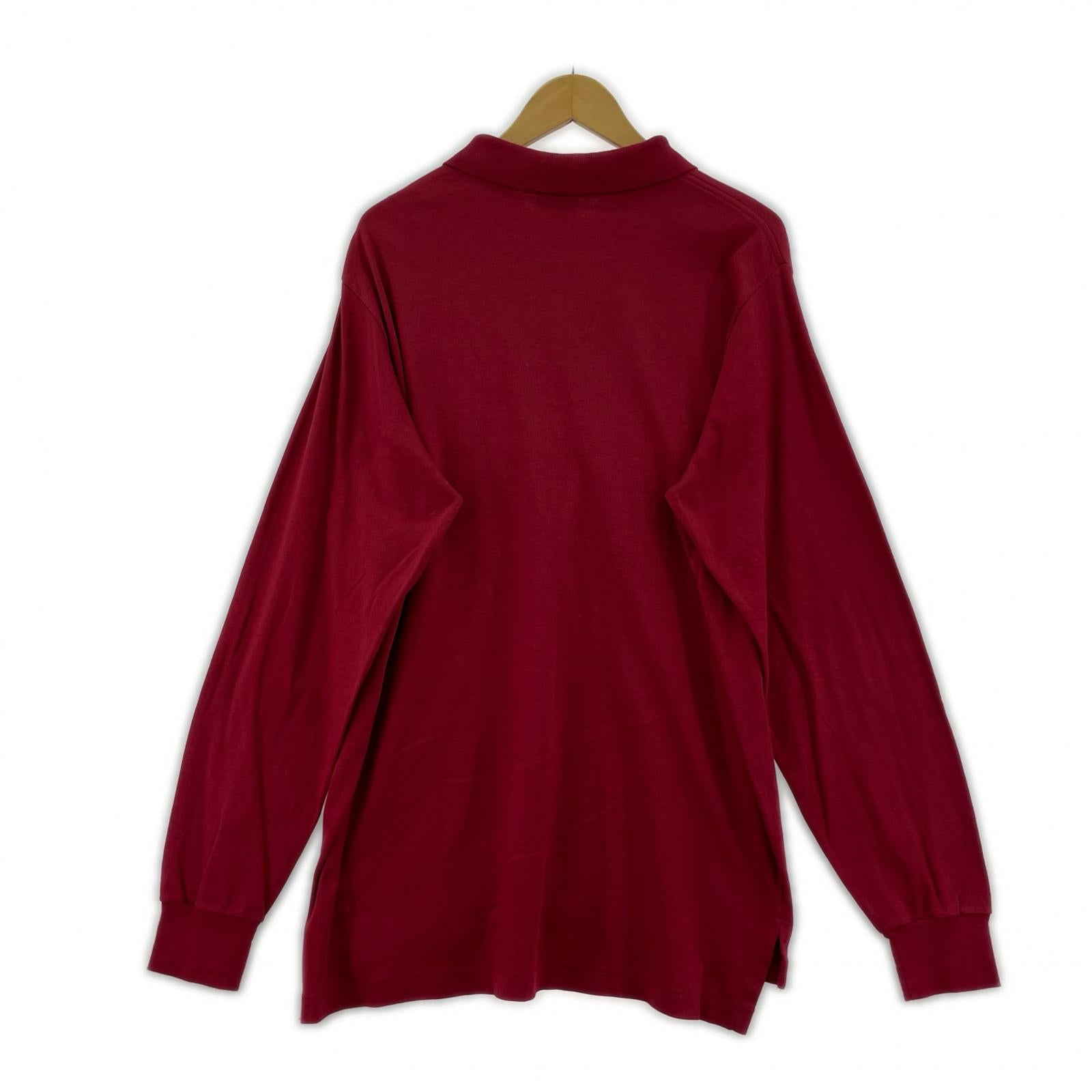 長袖Tシャツ L.L.Bean L/Sコットンポロ 赤 レッド