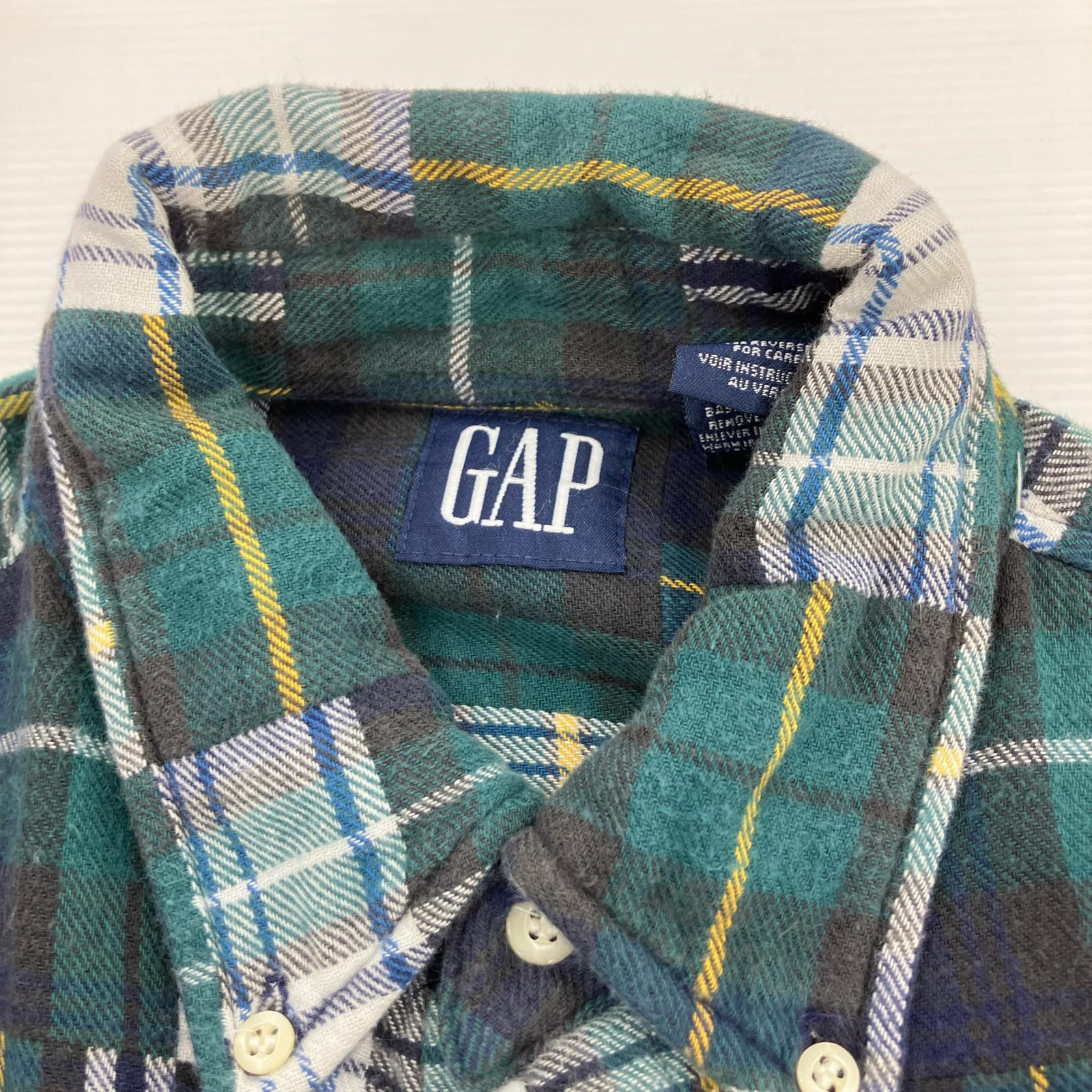 半袖シャツ OLD チェックシャツ 緑(XL) グリーン