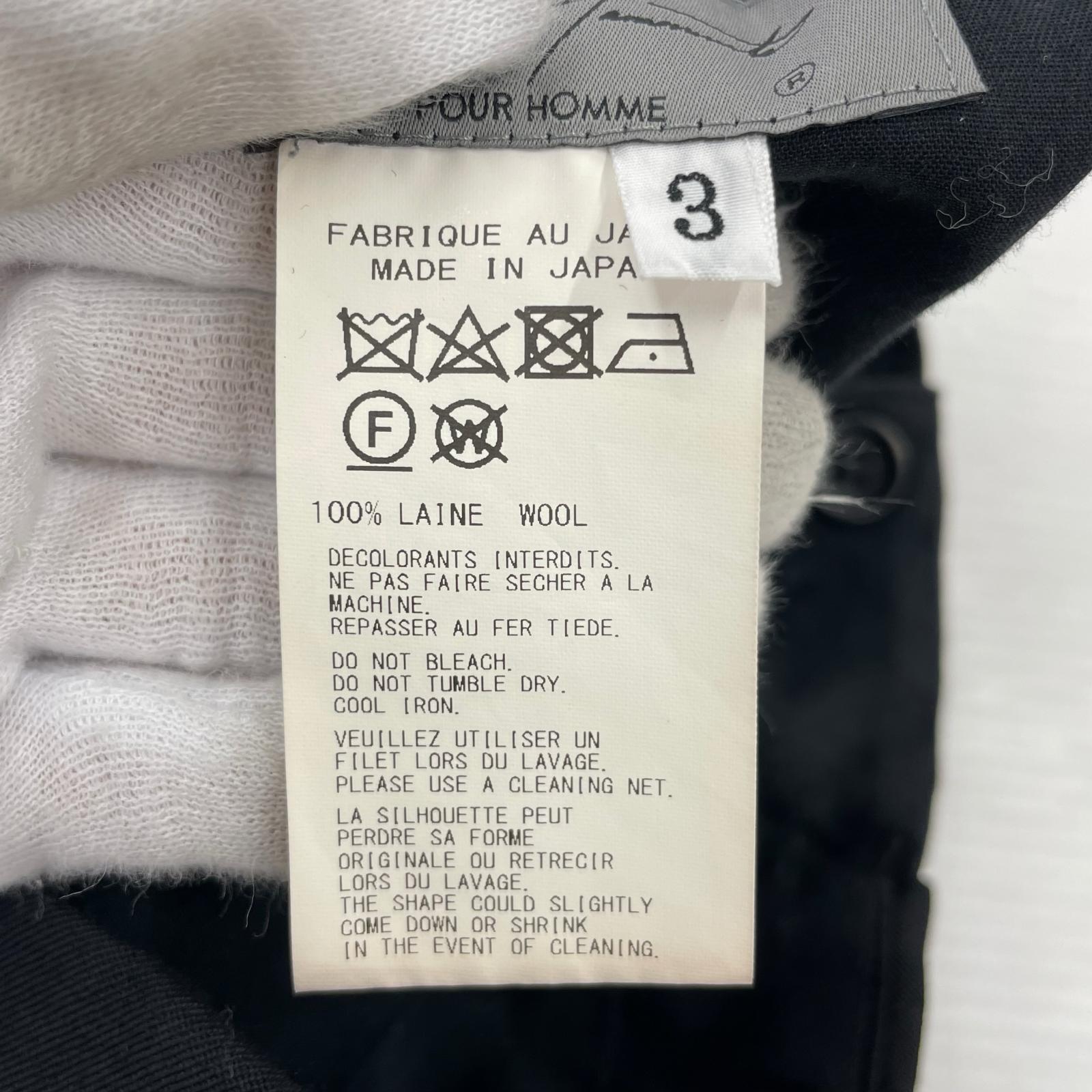 パンツ pour homme 23aw ブラック (3) 3 ブラック