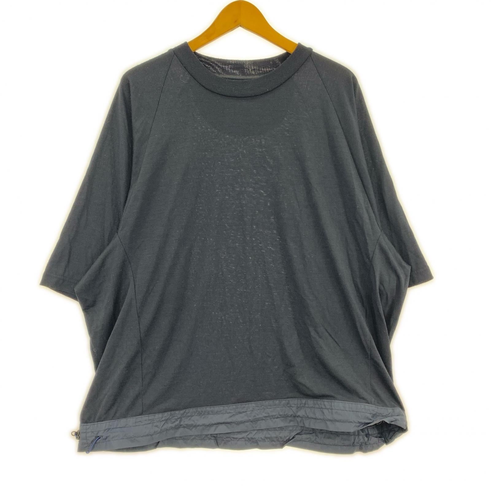 半袖Tシャツ OVERSIZED T-SHIRT WITH SHIRRING 紺(0) ネイビー