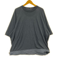 半袖Tシャツ OVERSIZED T-SHIRT WITH SHIRRING 紺(0) ネイビー