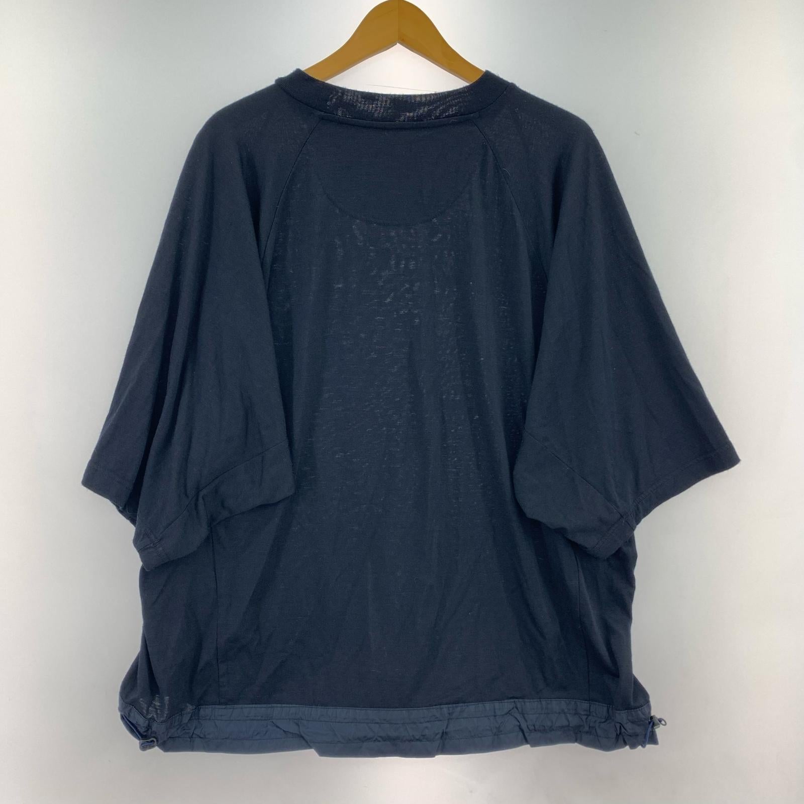 半袖Tシャツ OVERSIZED T-SHIRT WITH SHIRRING 紺(0) ネイビー