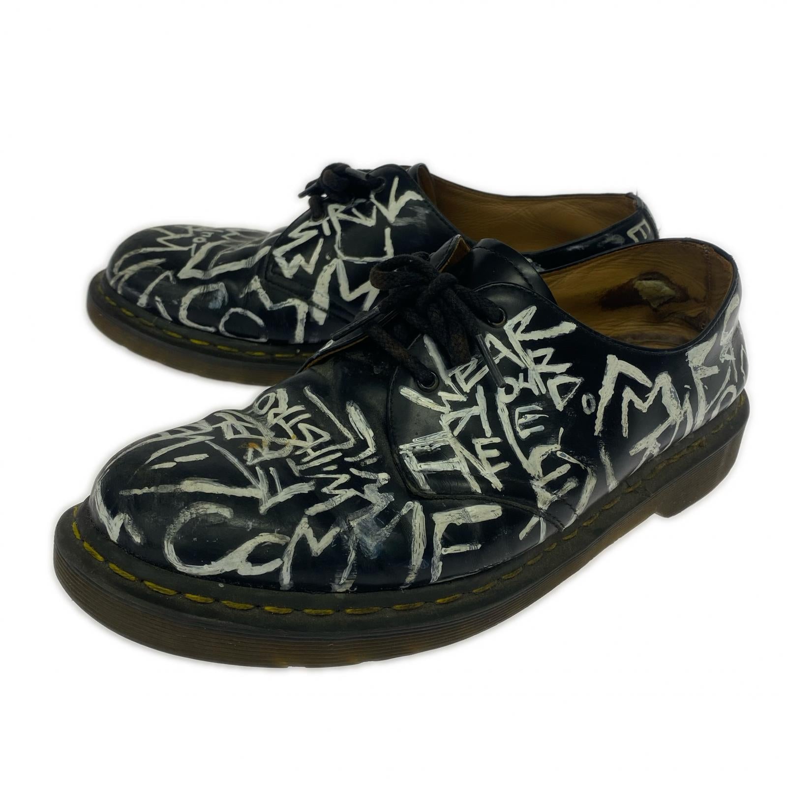 シューズ HOMME DEUX Dr.Marttin ペイント (UK9) ブラック