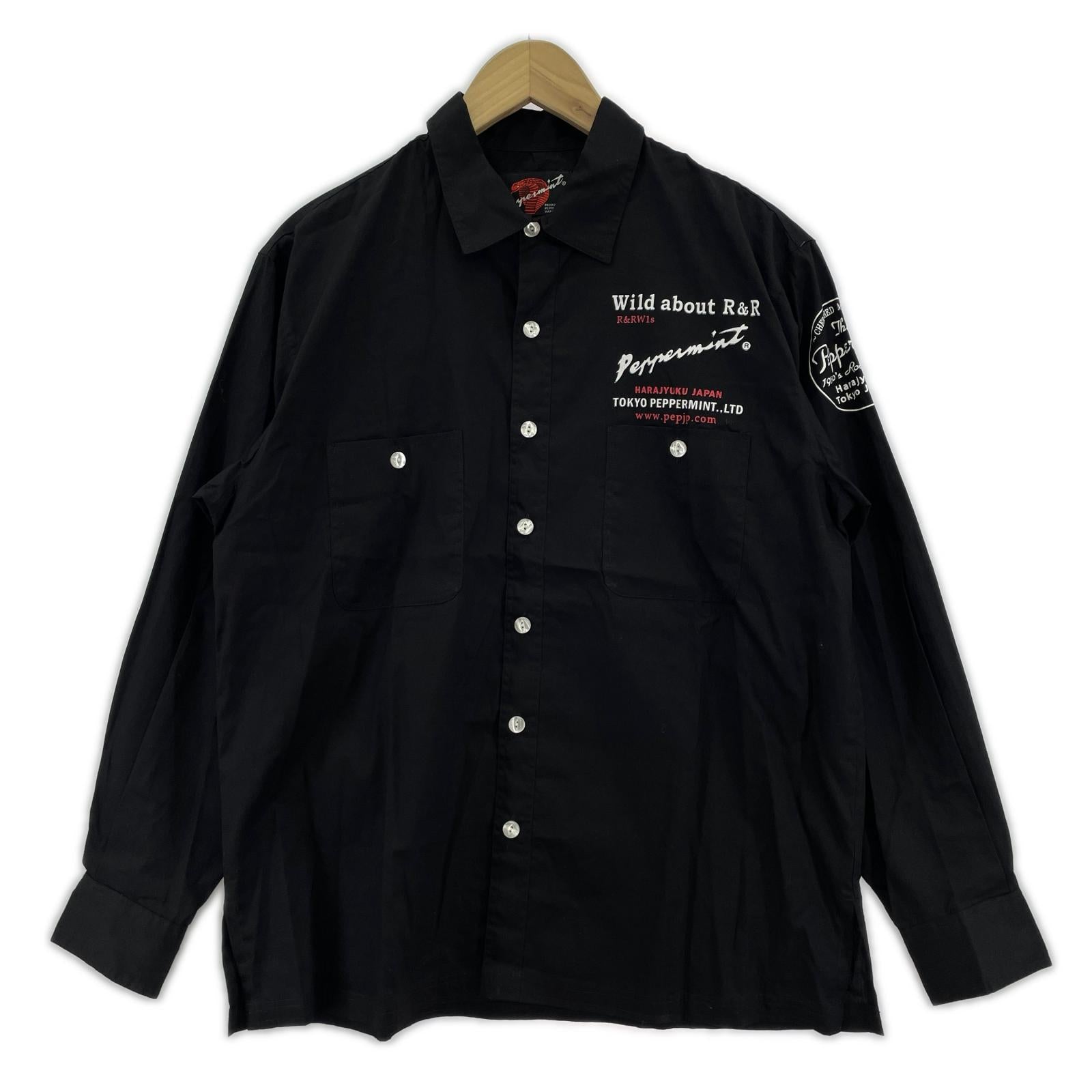 長袖シャツ PEPPERMINT ブラック M ブラック