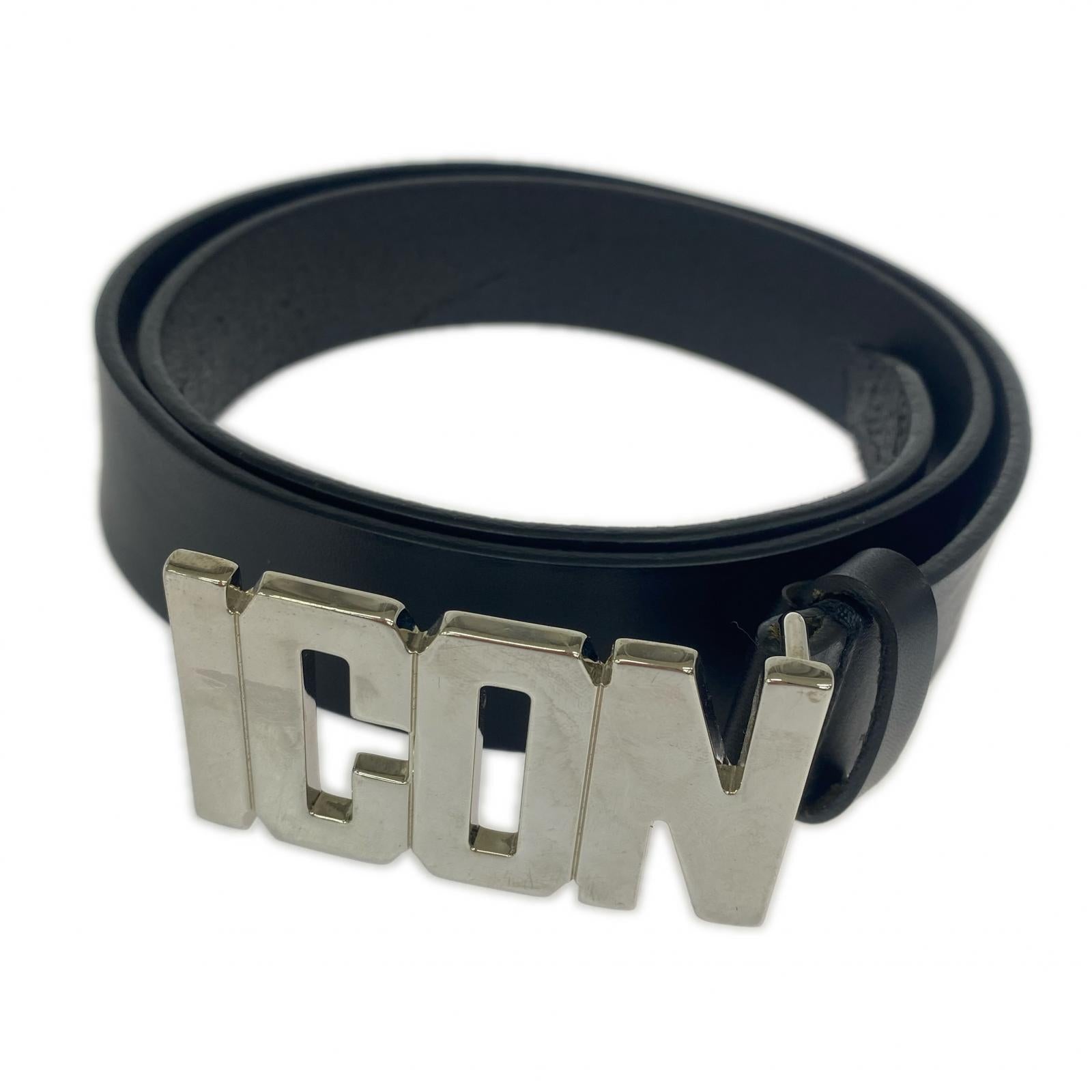 その他アクセサリー ICON レザーベルト 黒 ブラック