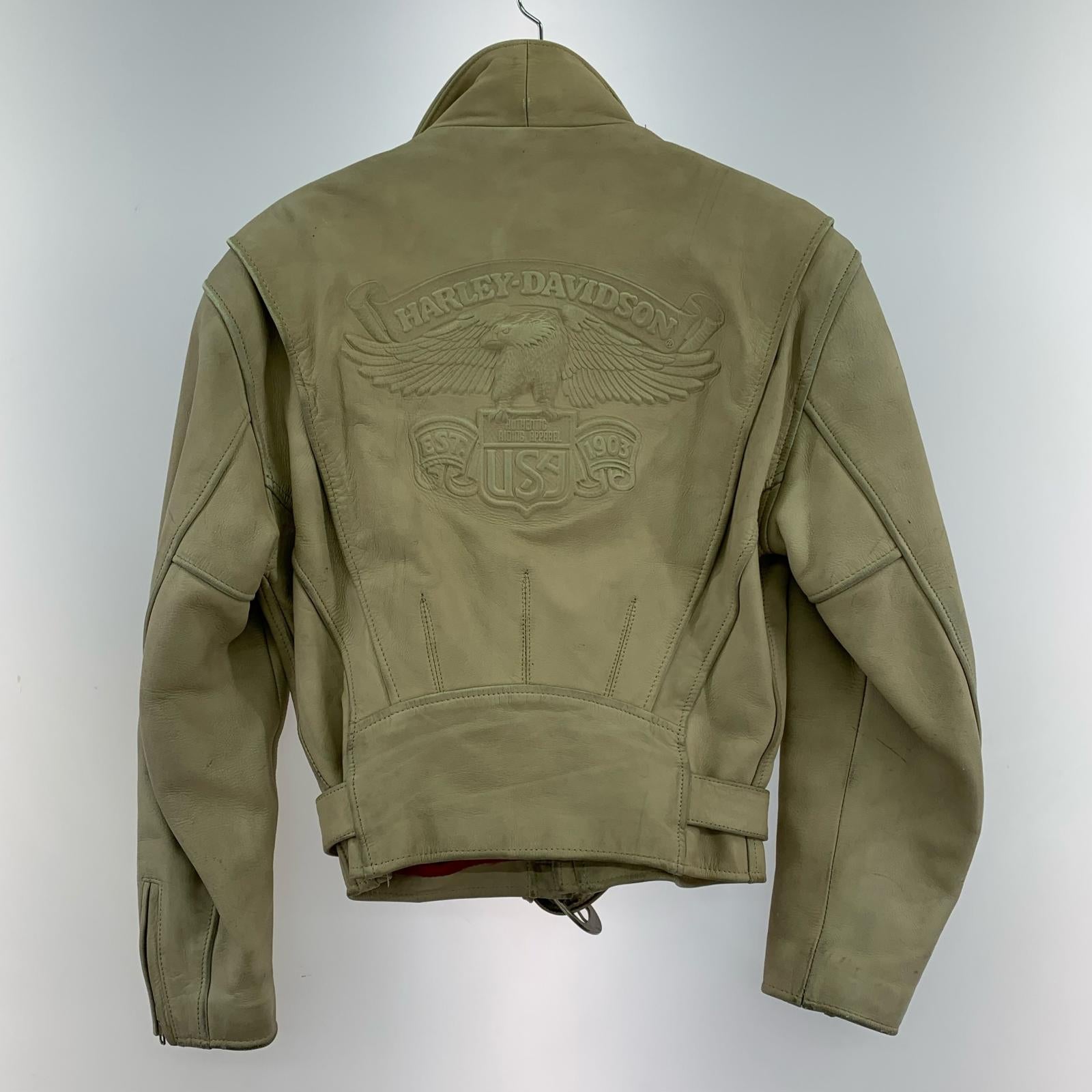 ジャケット 80s レザーライダースジャケット 白 ホワイト
