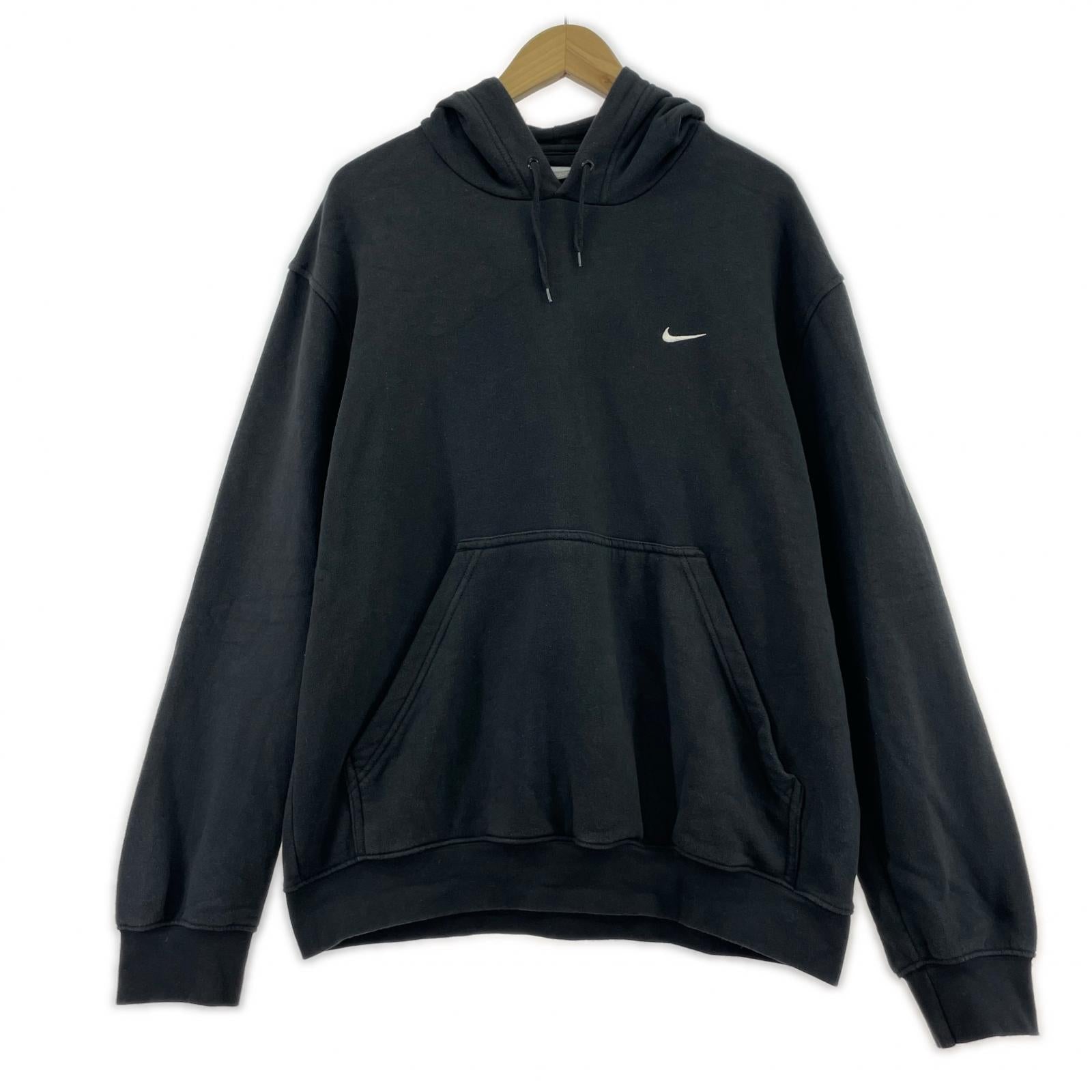 パーカー 00s トルコ製 胸LOGO Hoodie M BLK M ブラック
