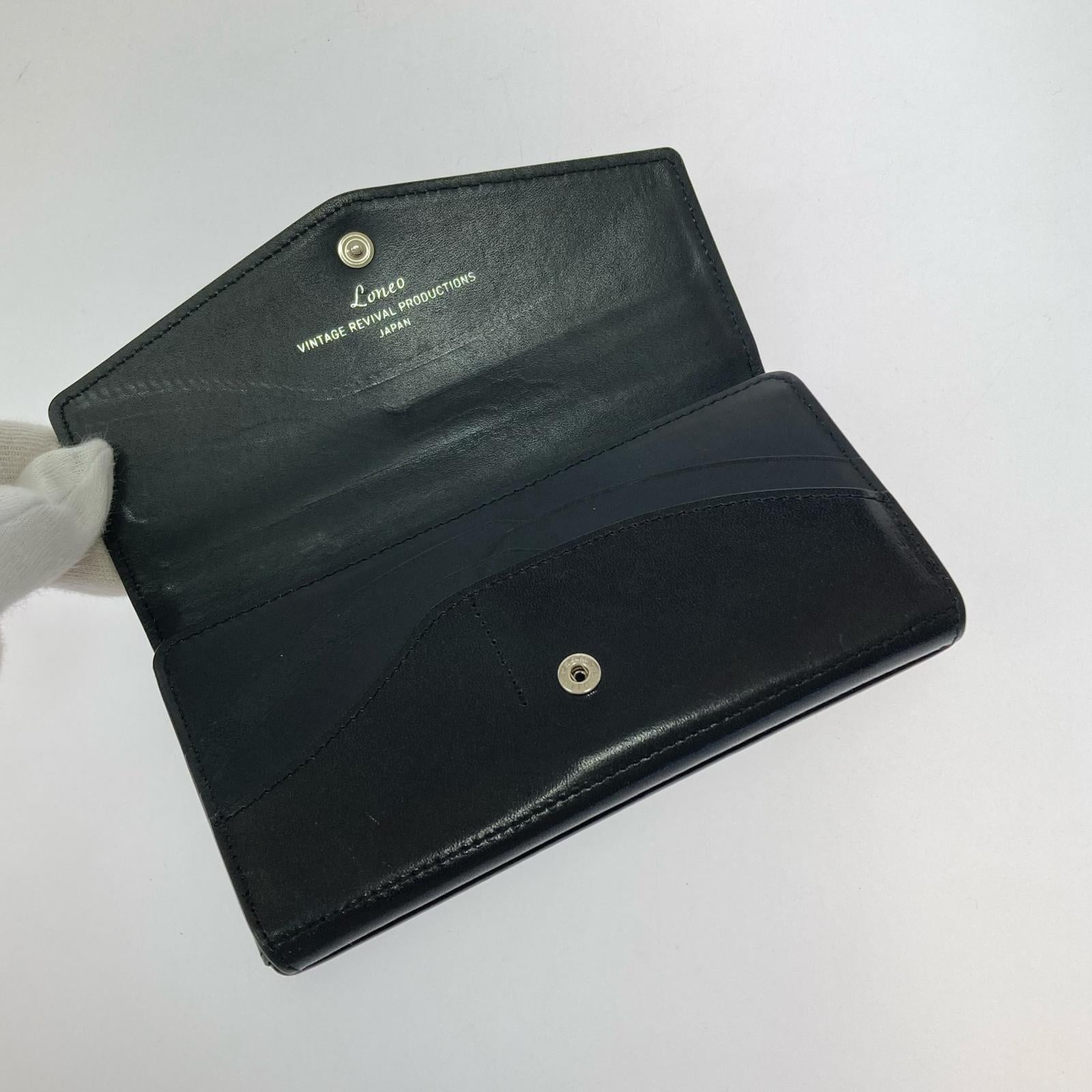 長財布 vintage revival productions loneo 長財布 レザー 黒 ブラック