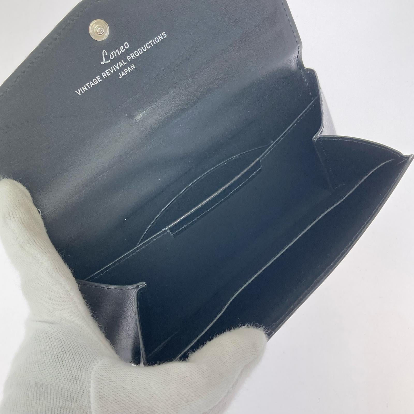 長財布 vintage revival productions loneo 長財布 レザー 黒 ブラック