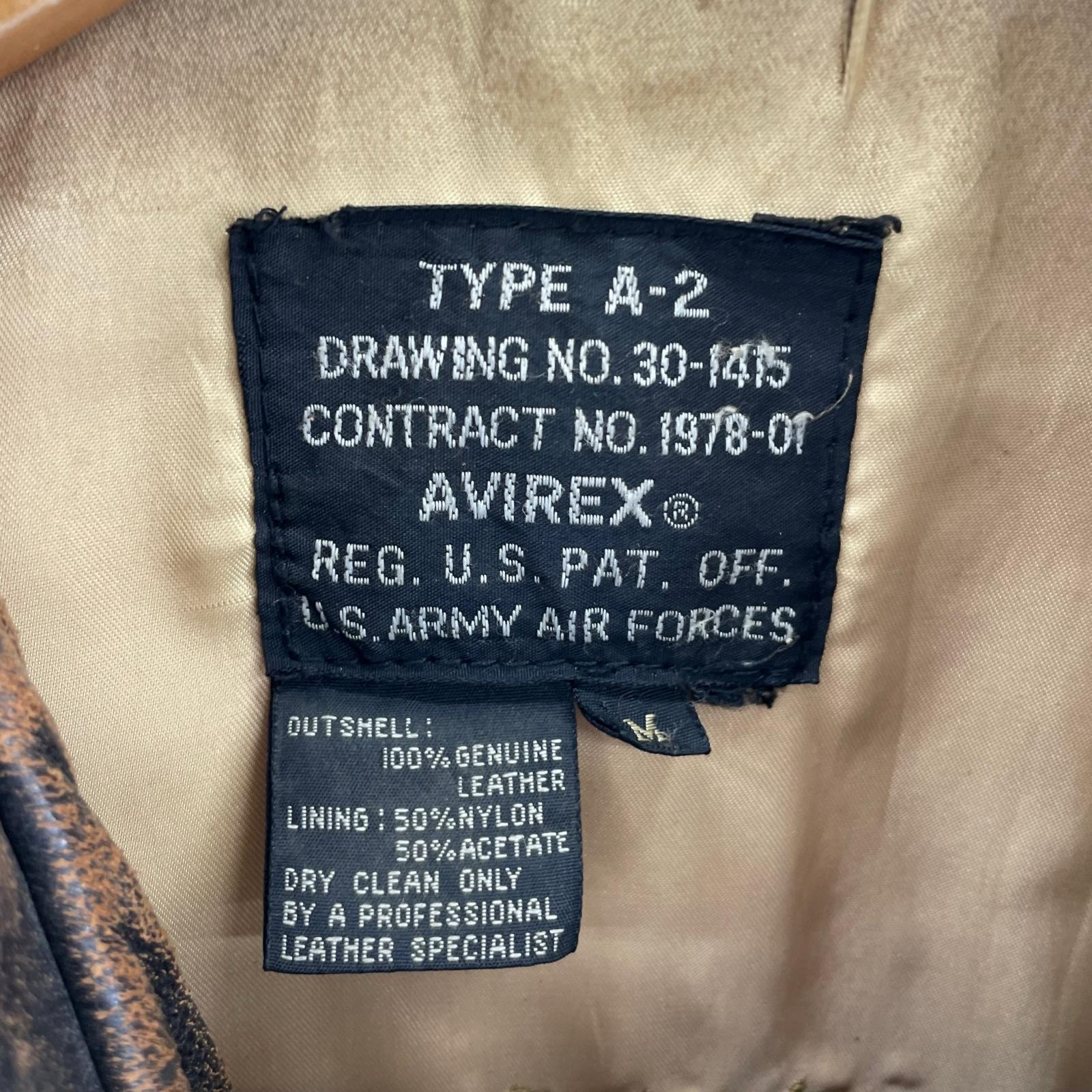 レザージャケット A-2 SAIPAN フライトジャケット 茶 M M ブラウン