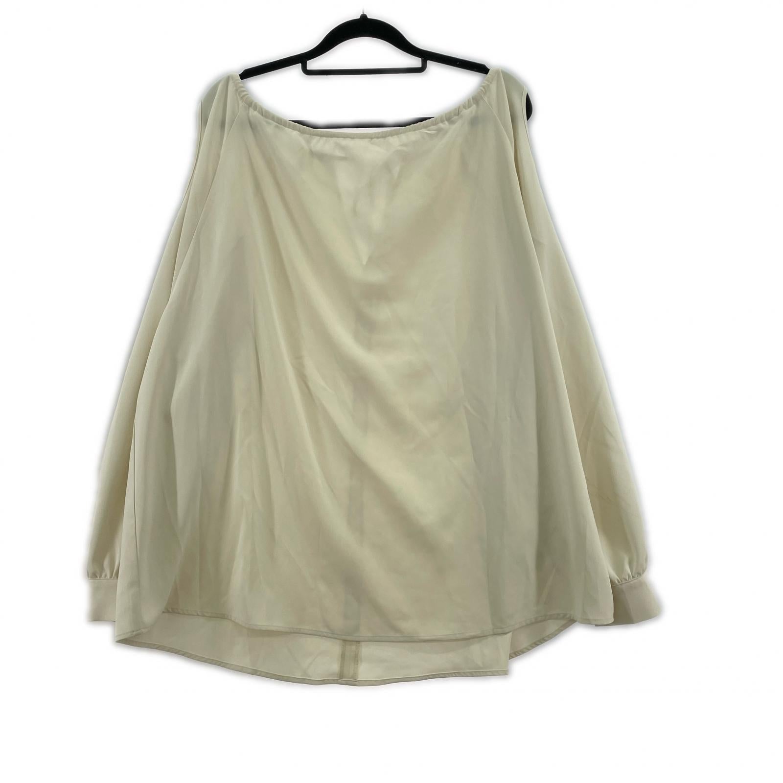 長袖Tシャツ quui 2way gather blouse cream