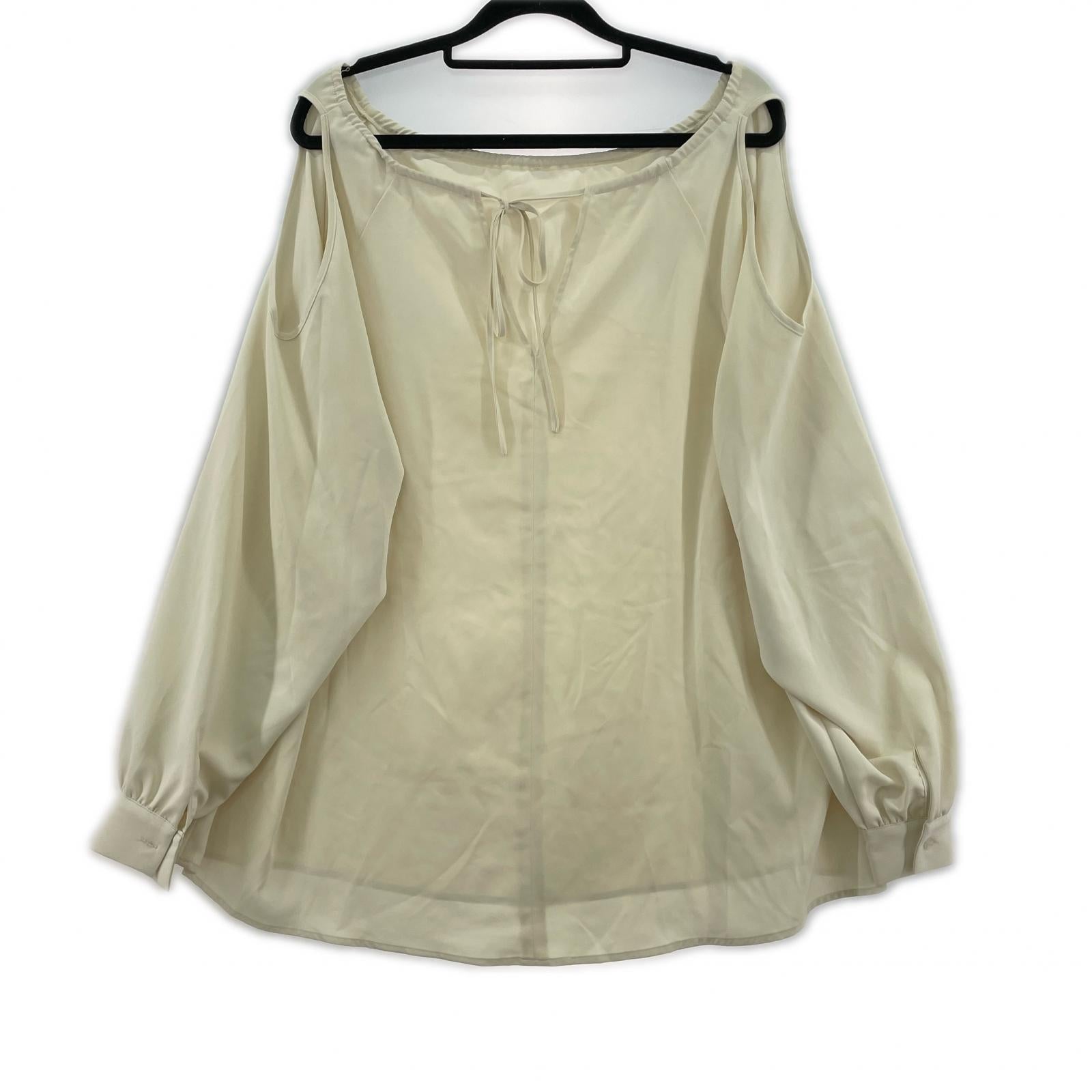 長袖Tシャツ quui 2way gather blouse cream